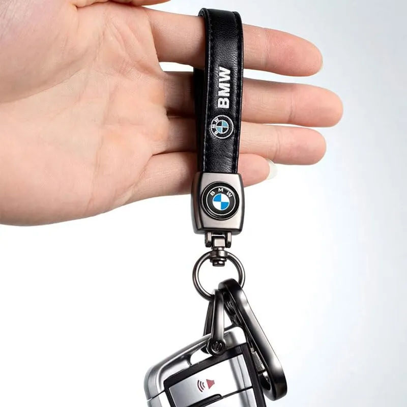 Sunnilly Portachiavi in Pelle per BMW Serie 1 3 5 6 7 X1 X3 X5 X6 X7 Z4, Nero - immagine 3