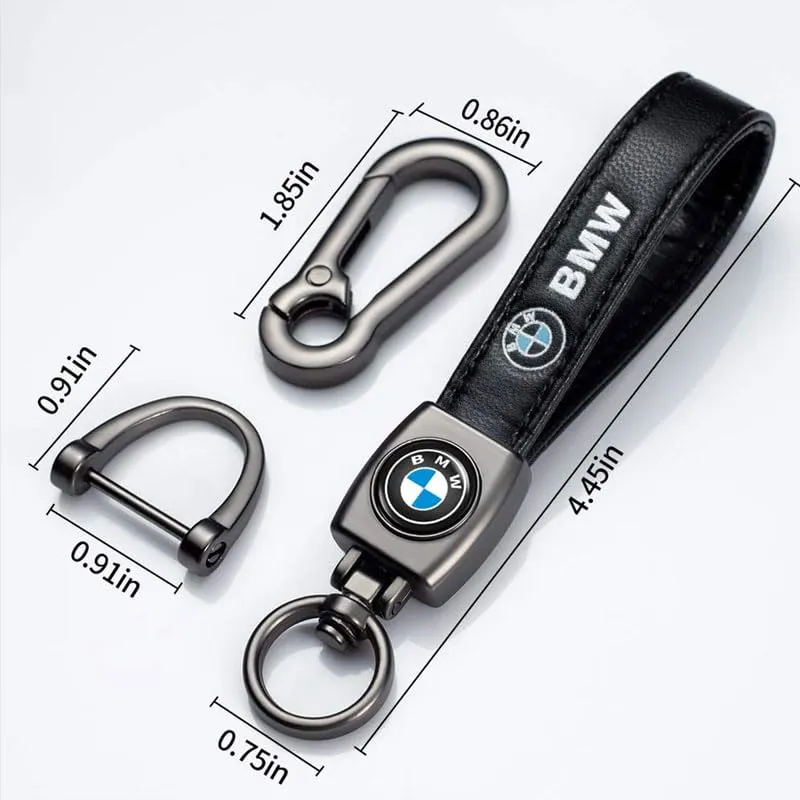 Sunnilly Portachiavi in Pelle per BMW Serie 1 3 5 6 7 X1 X3 X5 X6 X7 Z4, Nero - immagine 5