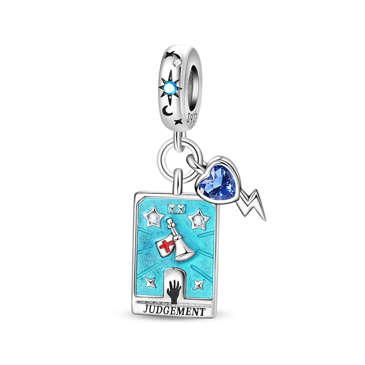 TINSLO Bead Charm in Argento Sterling 925 con Cubic Zirconia, Compatibile con Braccialetti e Collane Europei - immagine 1