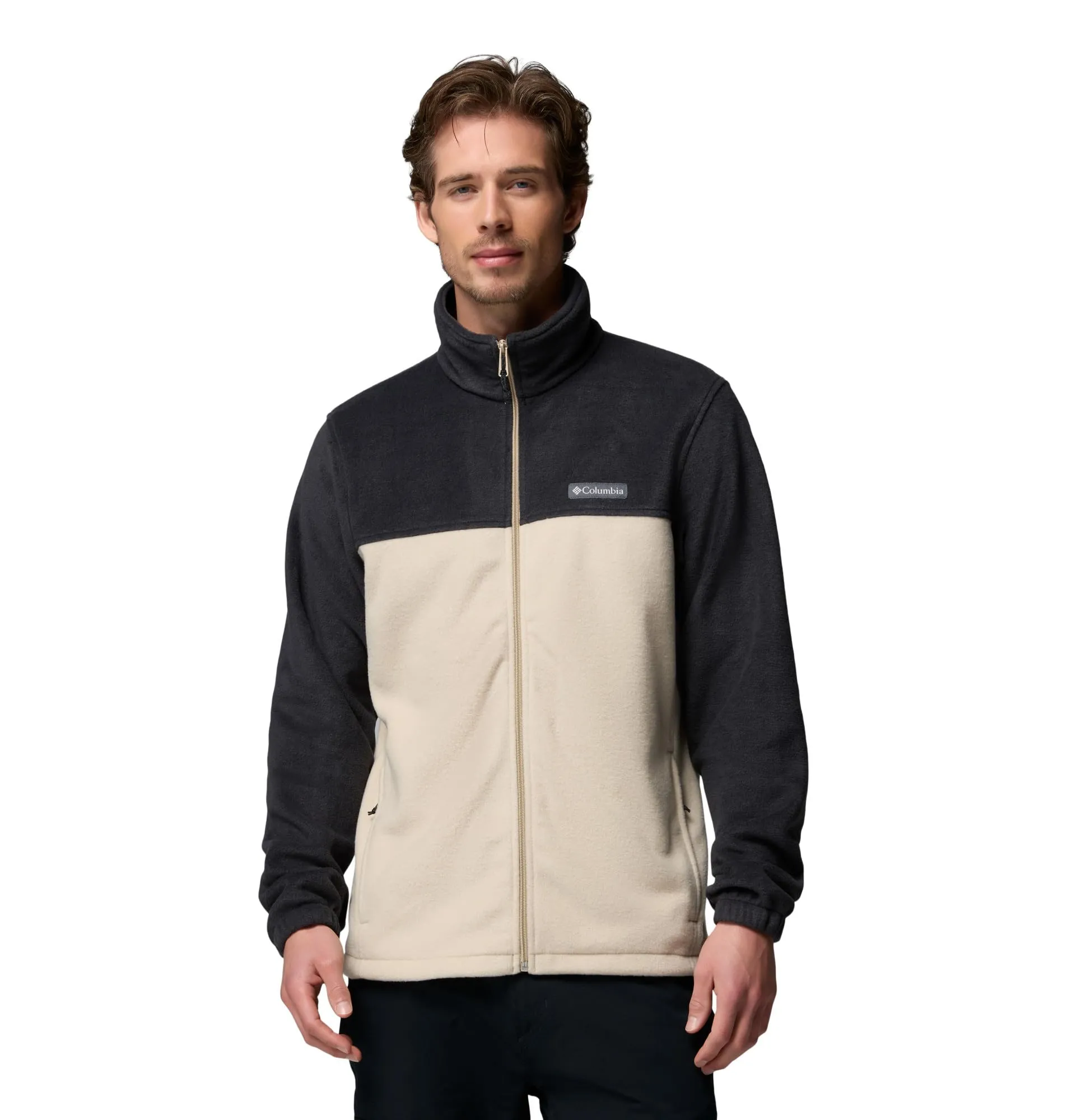 Columbia Steens Mountain Full Zip 2.0 Men's Fleece Jacket, Fossil/Black, XXL - immagine 1