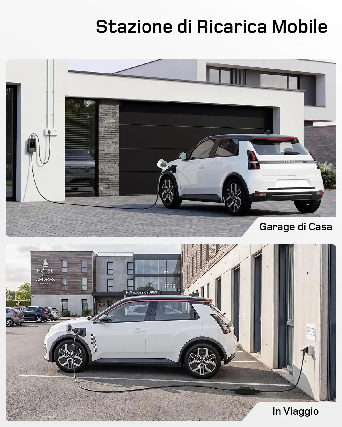 dé Carichino Colonnina di Ricarica Auto Elettrica App 3,7kW 10m 6-16A Schuko - immagine 5