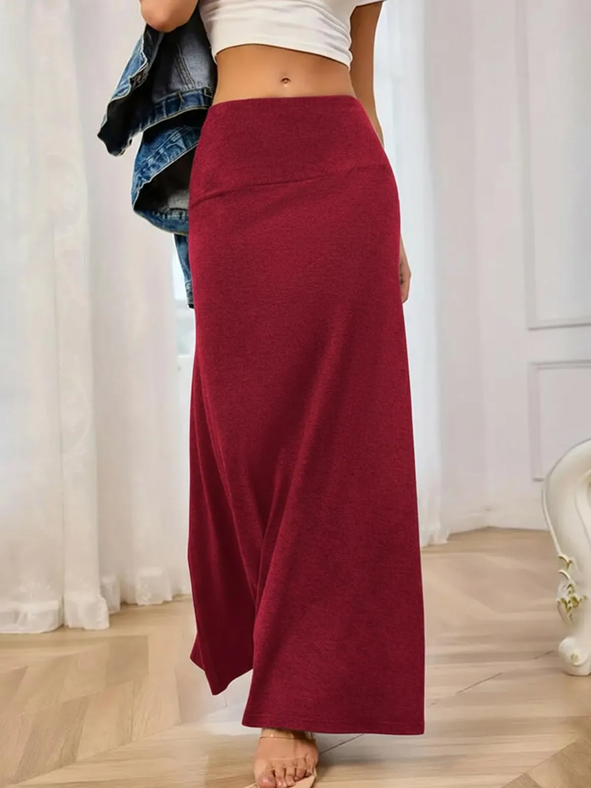 Adigaber Gonna Lunga da Donna Elasticizzata Vita Alta Maxi Yoga - immagine 5