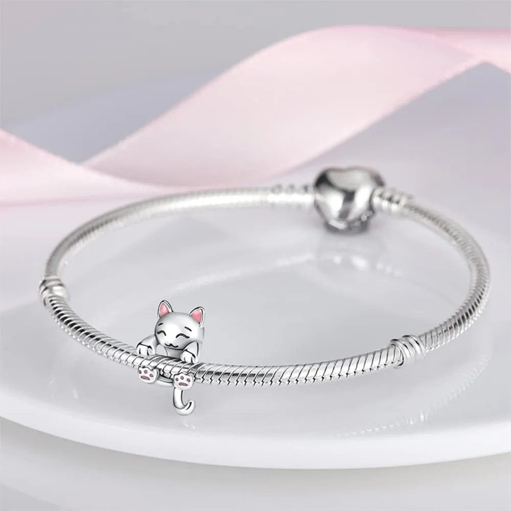 KUNSIR Bead Charm Ciondolo Argento Sterling 925 con Cubic Zirconia per Pandora Braccialetti e Collane Europei - immagine 2