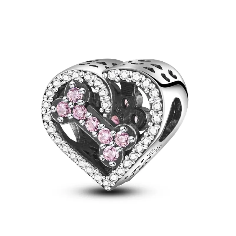 KUNSIR Bead Charm in Argento Sterling 925 con Cubic Zirconia per Braccialetti e Collane Europei - immagine 2