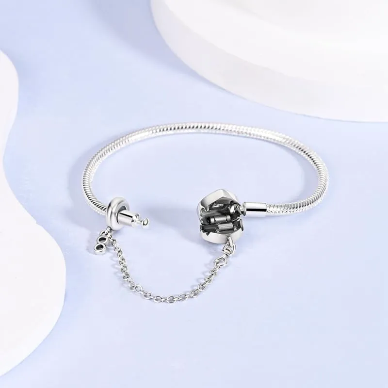 KUNSIR Moments Bracciale Snake in Argento Sterling 925 per Ciondoli Compatibile con Pandora, 19cm - immagine 2