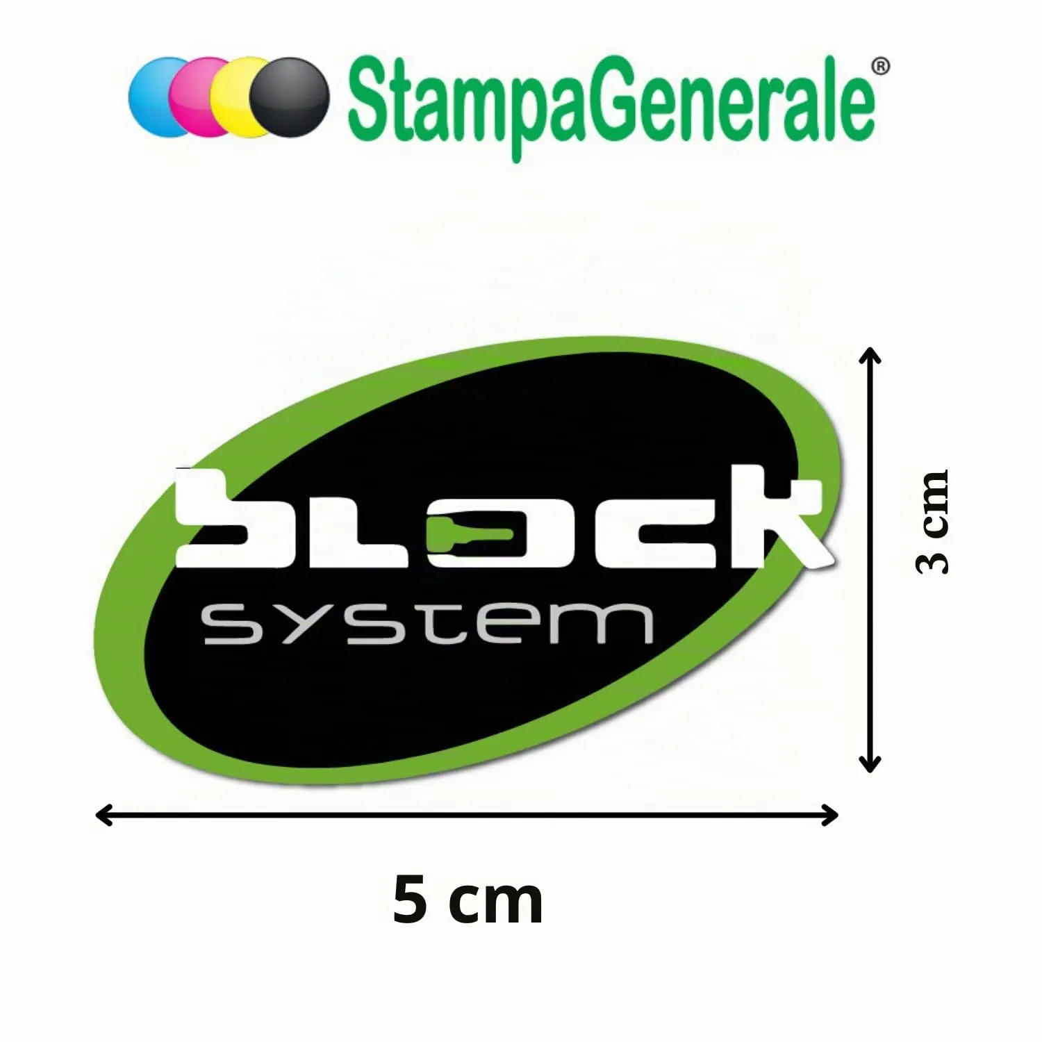 StampaGenerale Adesivo Block System Antifurto per Veicoli, PVC Resistente, 5,5x3 cm, 10 Pezzi - immagine 2