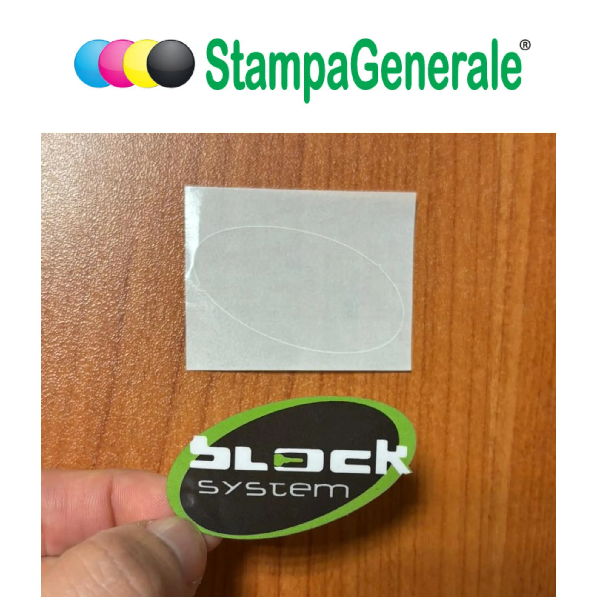 StampaGenerale Adesivo Block System Antifurto per Veicoli, PVC Resistente, 5,5x3 cm, 10 Pezzi - immagine 3