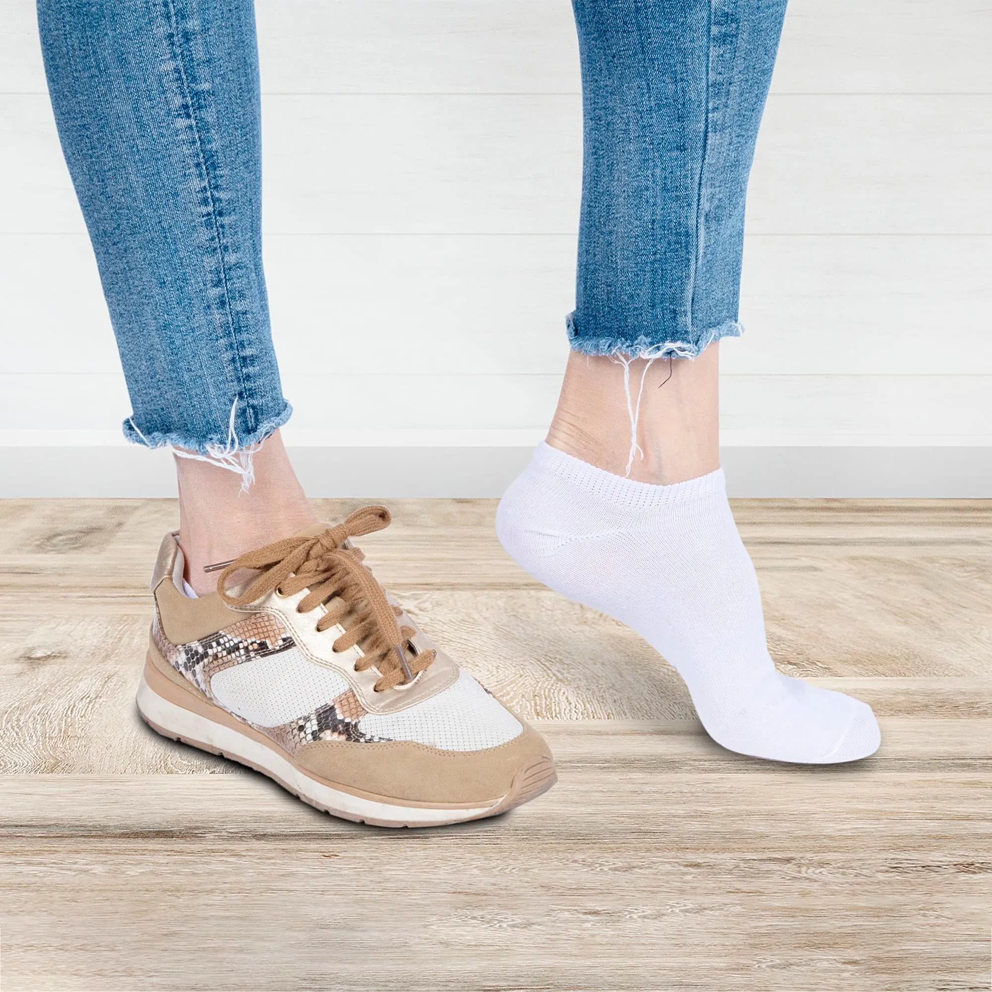 POPYS Calzini Corti in Cotone Unisex, 15 Paia, Bianco, Taglia 35-40 - immagine 2