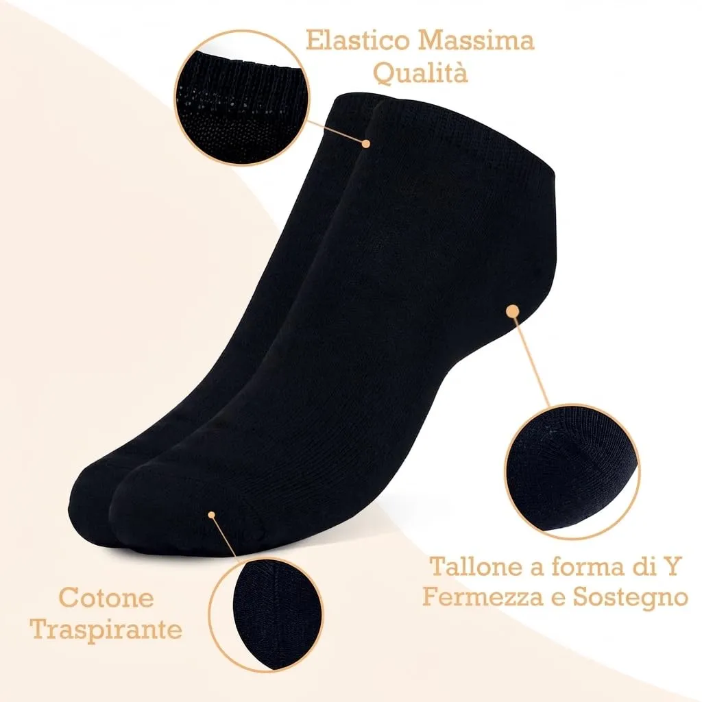 POPYS Calzini Corti in Cotone Unisex, 15 Paia, Taglia 35-40 - immagine 4