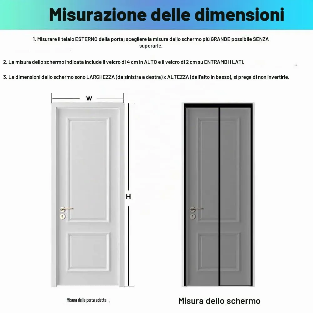 ESMAYULO Zanzariera Magnetica per Porta in Fibra di Vetro, 100x250 cm, Nero - immagine 5