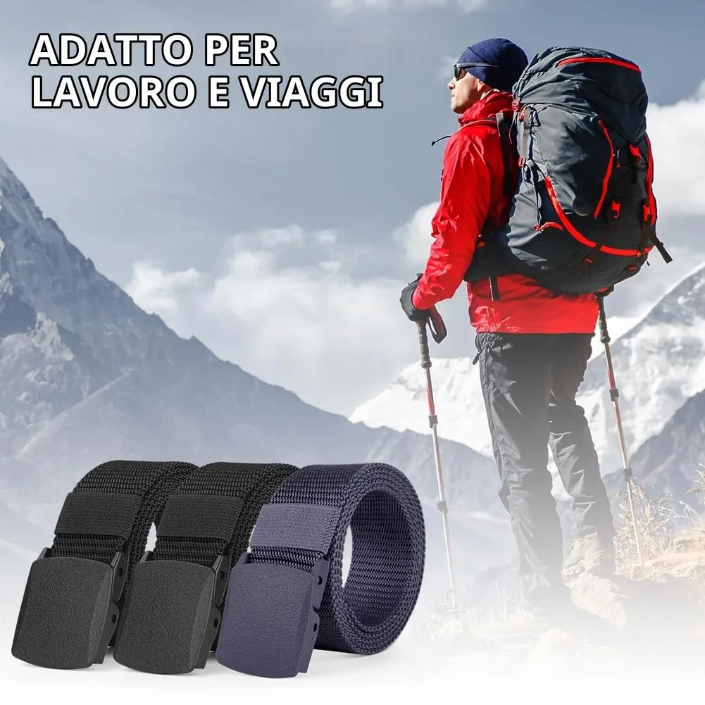 Aomig Cintura Tattica in Nylon con Fibbia in Plastica, Regolabile, 130 cm - immagine 7