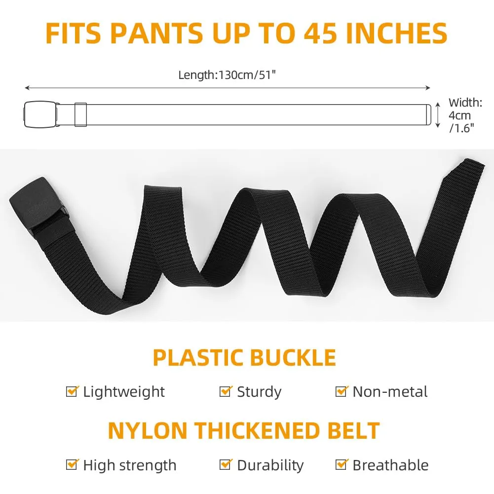 Aomig Cintura Tattica in Nylon con Fibbia in Plastica, Regolabile, per Uomo - immagine 2