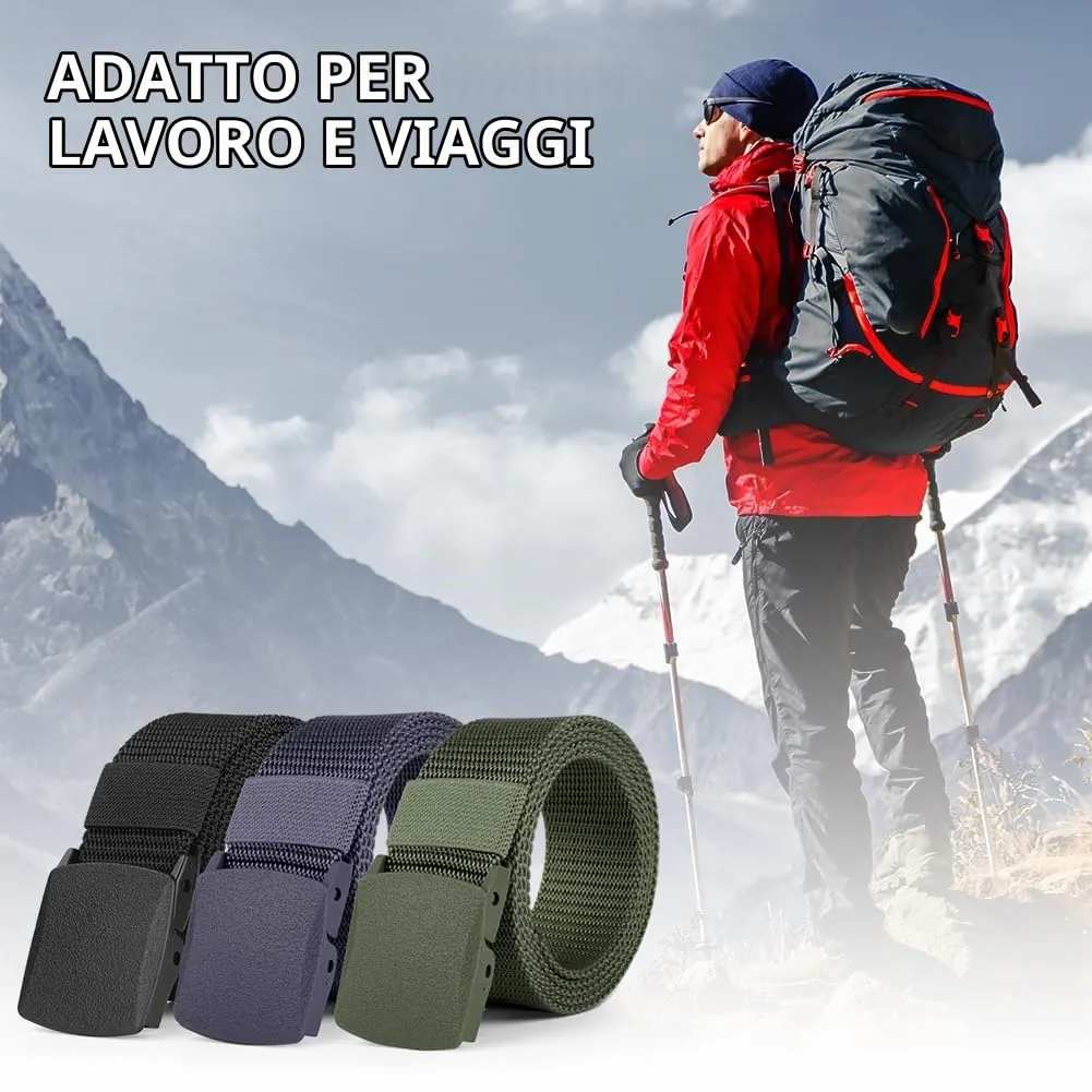 Aomig Cintura Tattica in Nylon con Fibbia in Plastica, Regolabile, per Uomo - immagine 7