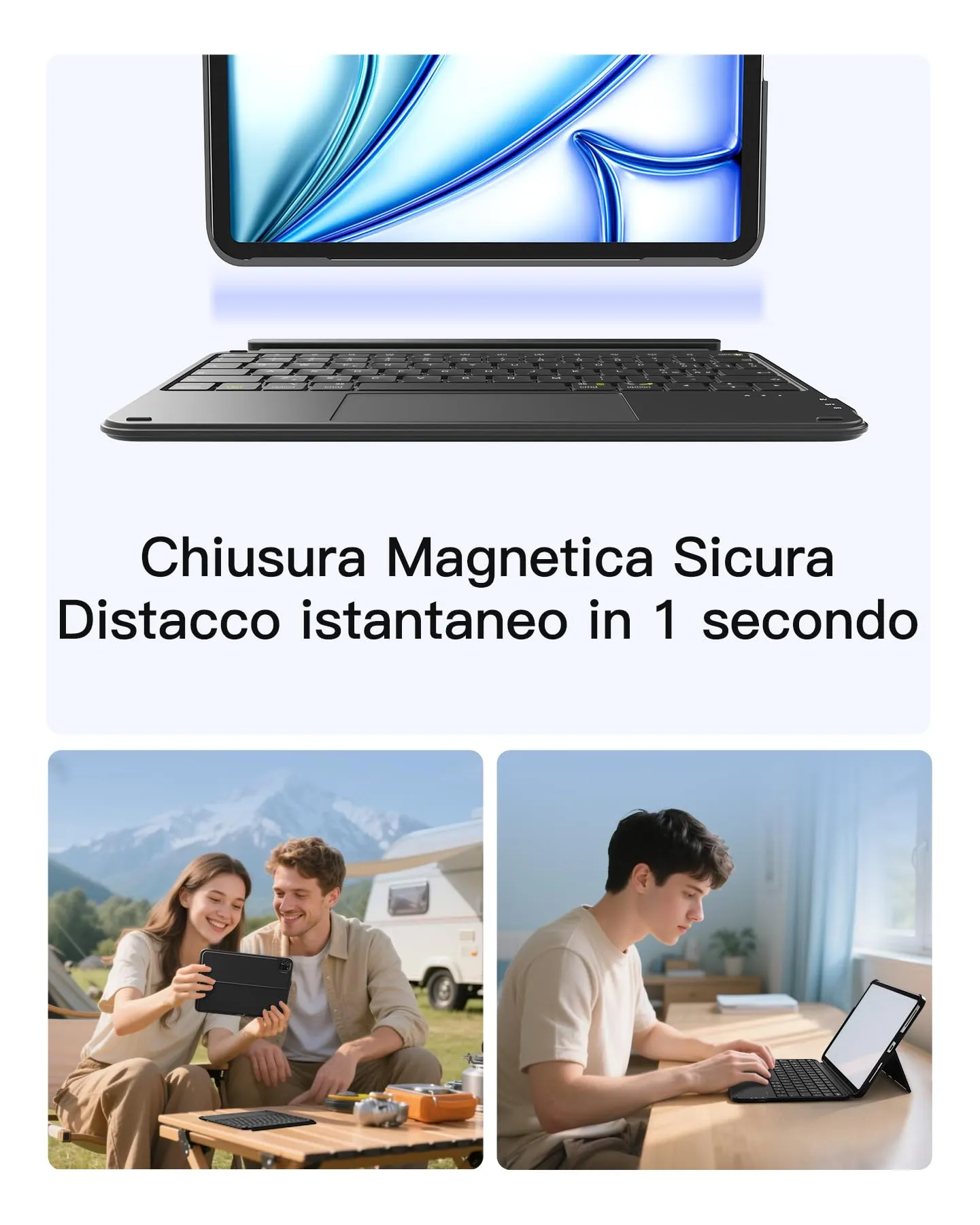 Inateck Custodia Tastiera per iPad A16, 10a Gen - immagine 4