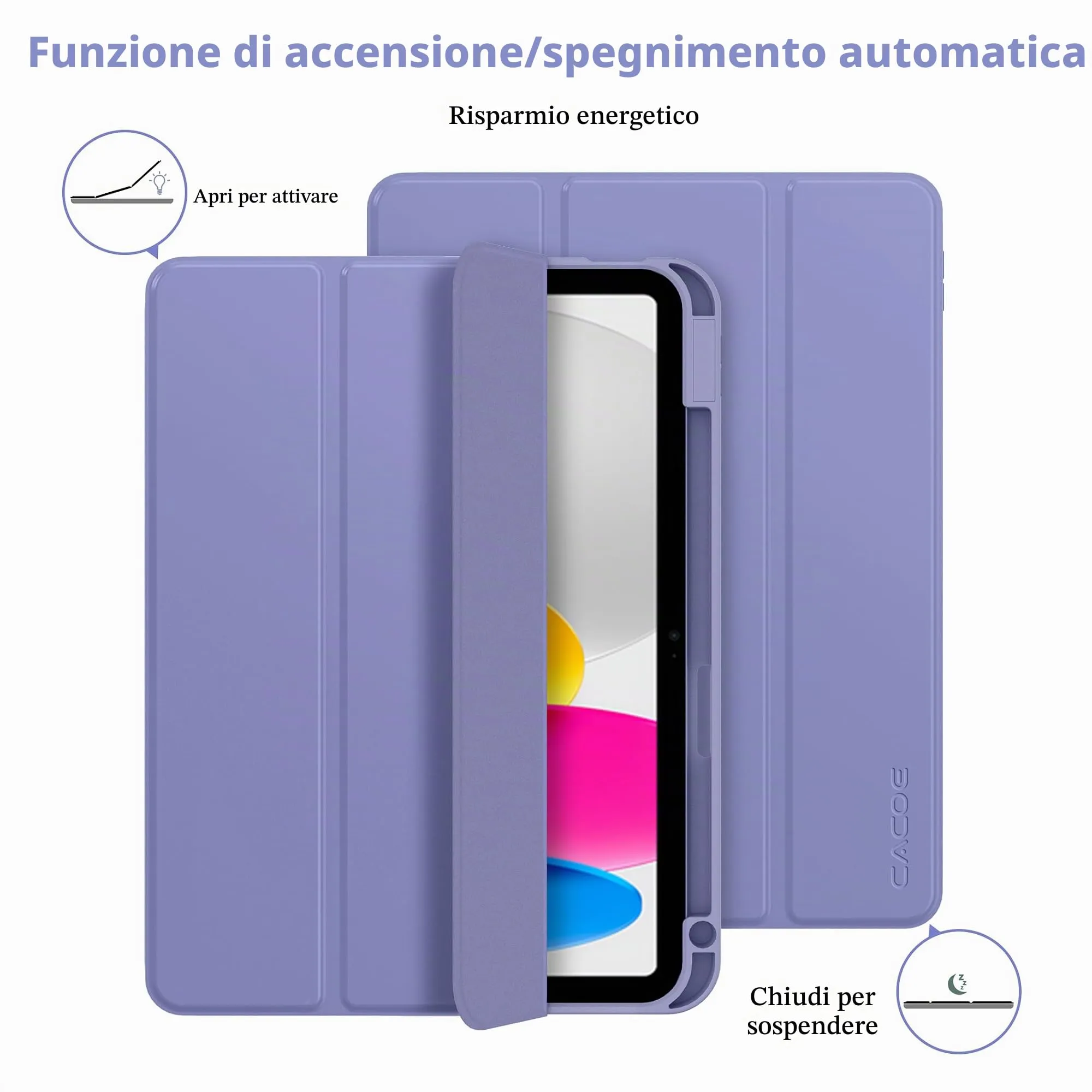 CACOE Cover per iPad 11 Generazione (A16) e iPad 10 Generazione (10.9 pollici) - immagine 5