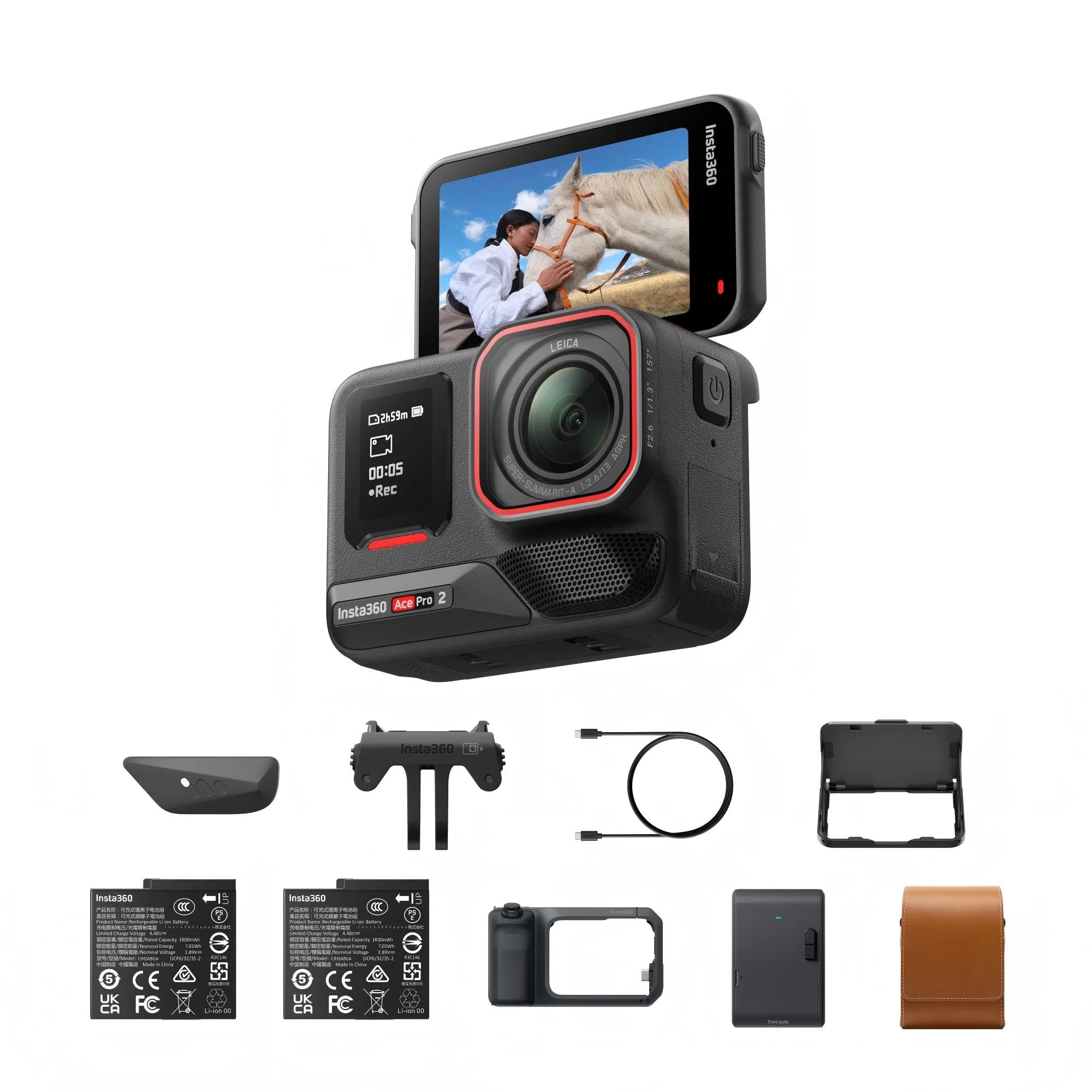 Insta360 Ace Pro 2 Pack - Action Cam 8K con Kit Impugnatura Xplorer Pro e Stampante Portatile - immagine 1