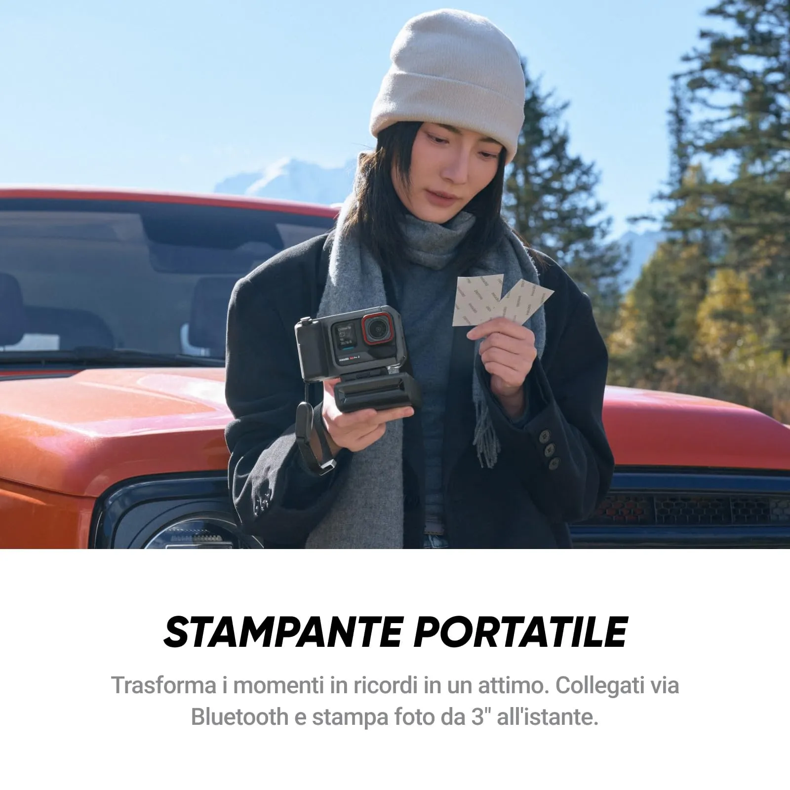 Insta360 Ace Pro 2 Pack - Action Cam 8K con Kit Impugnatura Xplorer Pro e Stampante Portatile - immagine 4