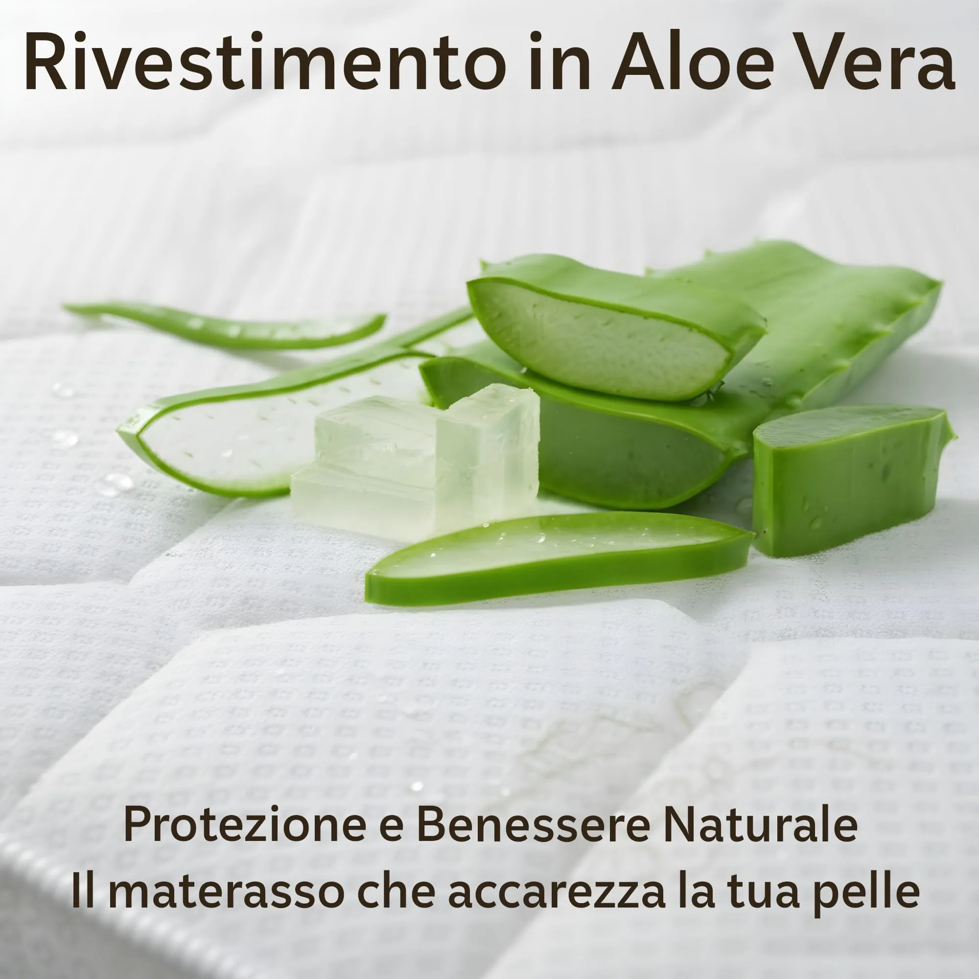 Materassi Russo Materasso Matrimoniale 170x200 Memory Foam e Waterfoam, 20 cm, Ortopedico Semi Rigido, Aloe Vera, Made in Italy - immagine 5
