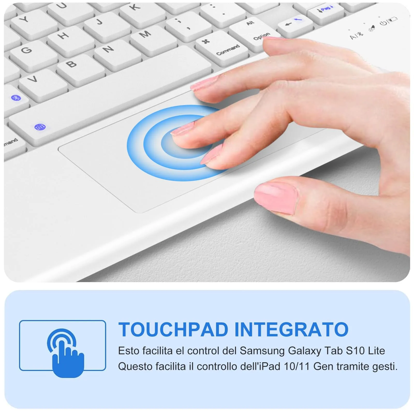 IVEOPPE Tastiera e Custodia per iPad 11 Generazione 11" (2025) e iPad 10 Generazione 10.9" (2022) A16 - immagine 5
