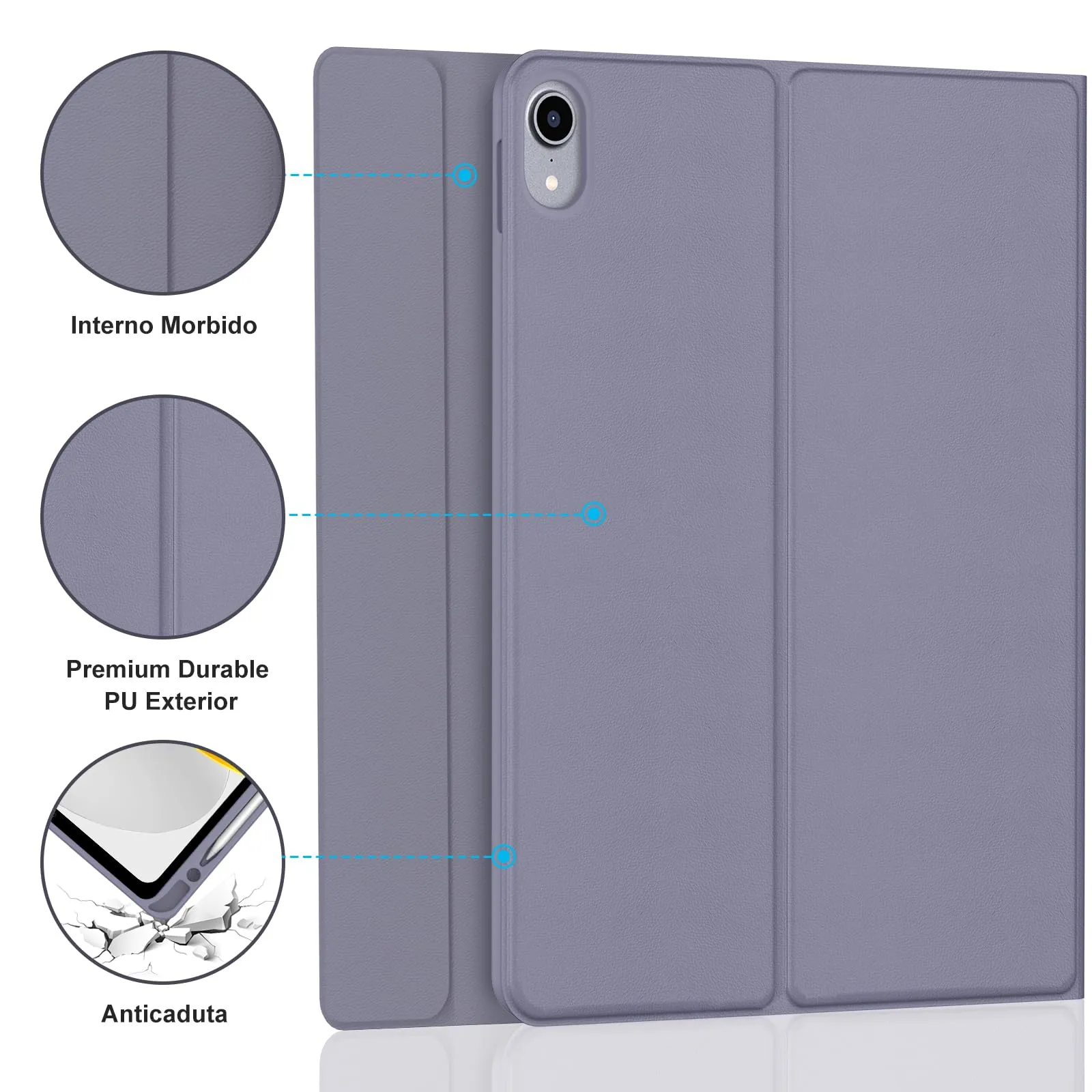 IVEOPPE Tastiera e Custodia per iPad 11 Generazione 11" (2025) e iPad 10 Generazione 10.9" (2022) A16 - immagine 8