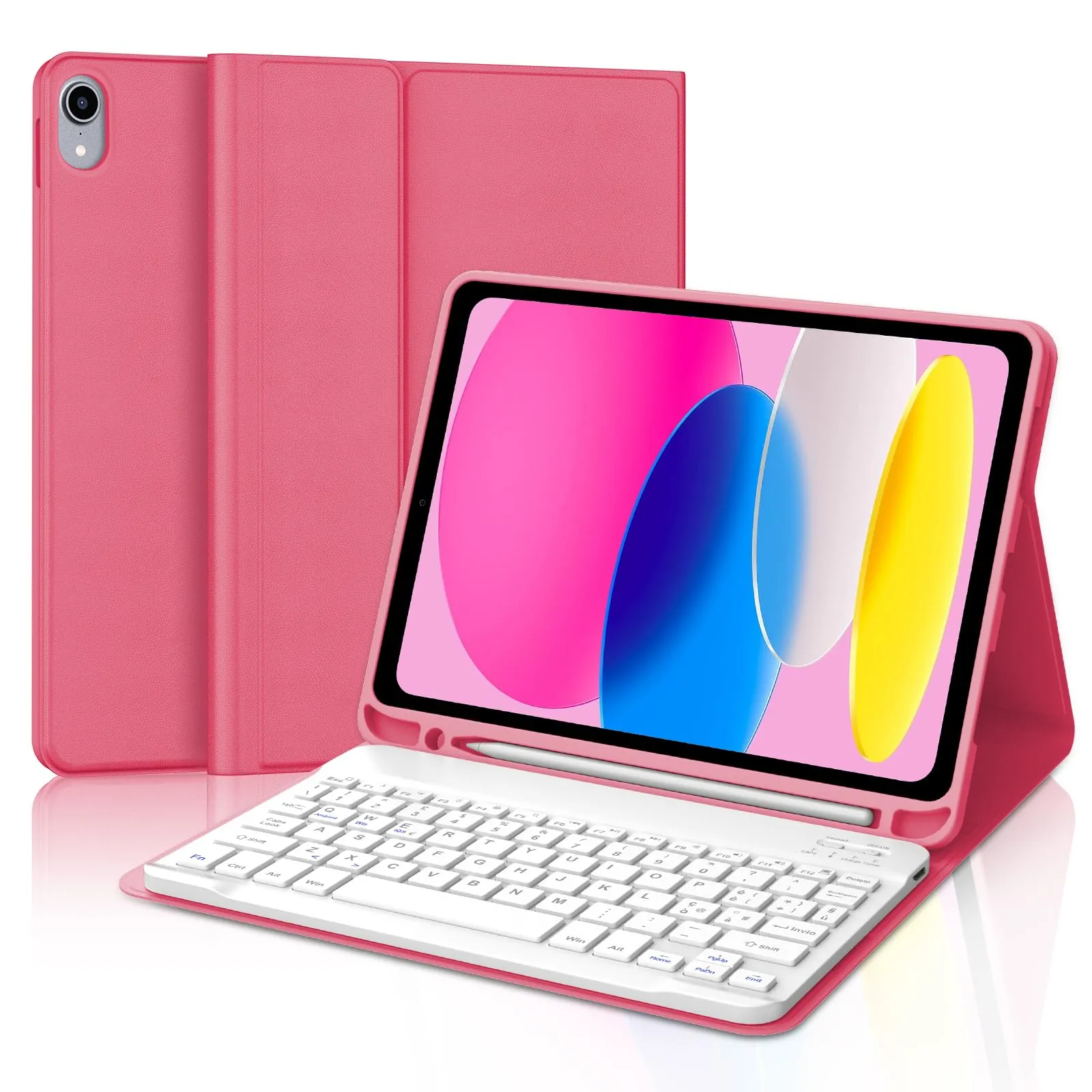 IVEOPPE Tastiera e Custodia per iPad 11 Generazione 11" (2025) e iPad 10 Generazione 10.9" (2022) A16 - immagine 1