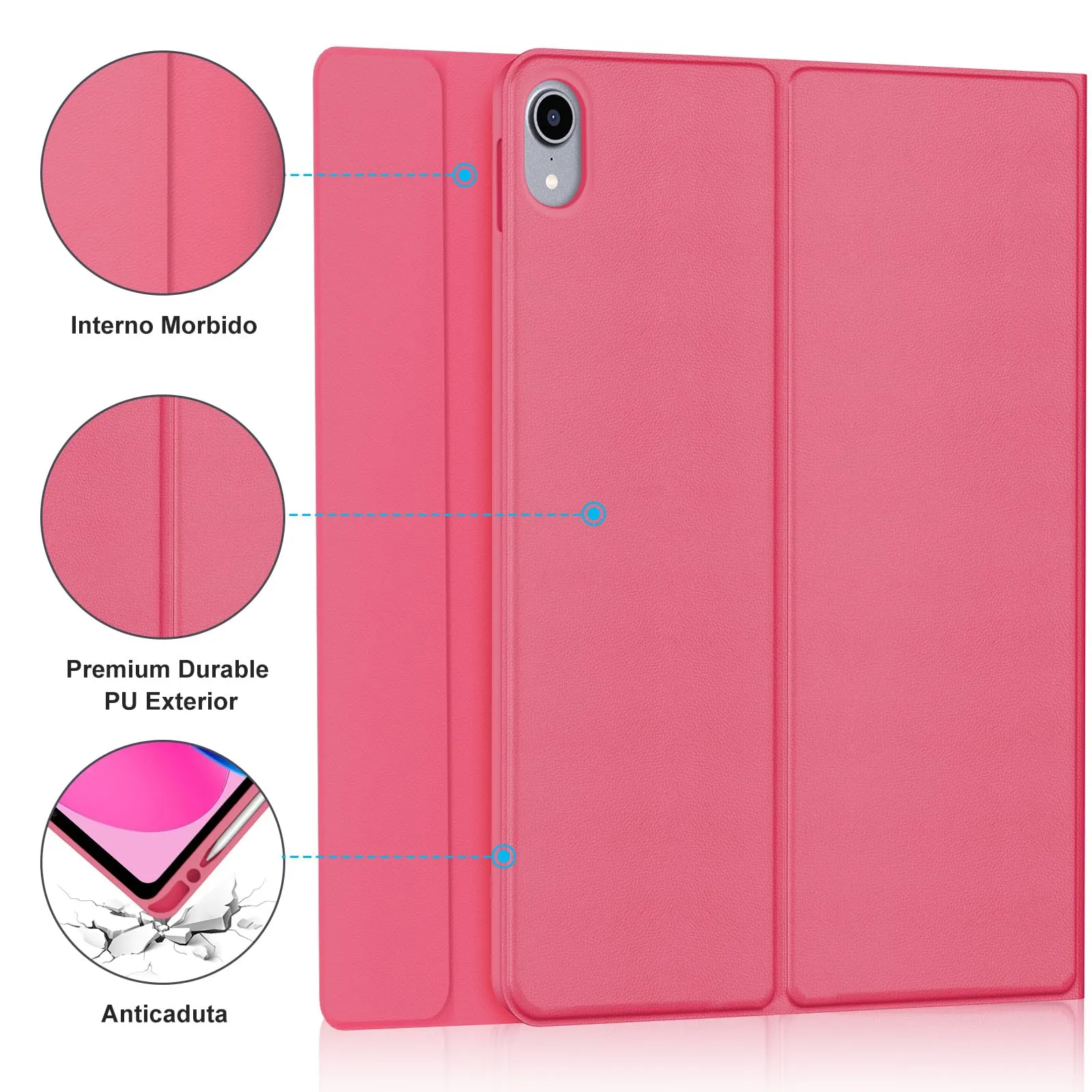 IVEOPPE Tastiera e Custodia per iPad 11 Generazione 11" (2025) e iPad 10 Generazione 10.9" (2022) A16 - immagine 7