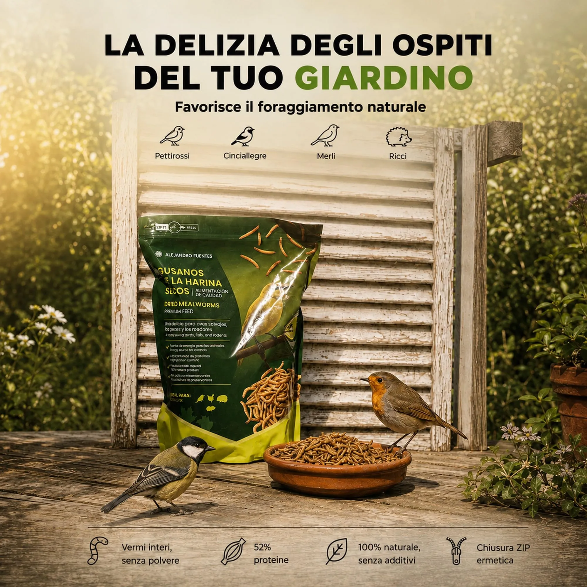 ALEJANDRO FUENTES Camole della Farina Essiccate Tenebrio Molitor 300g - immagine 3