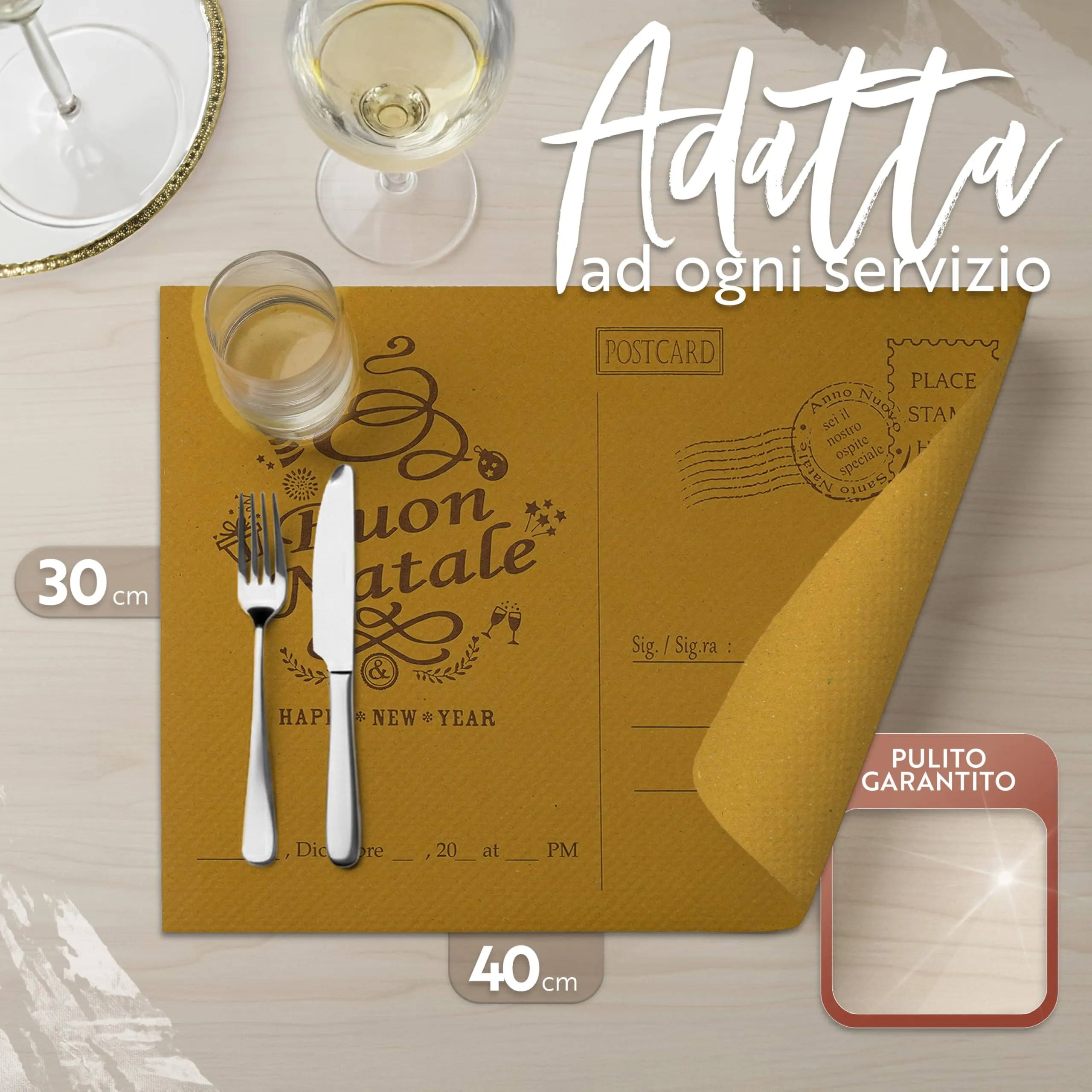 GIORDANO Cart Tovagliette in Carta Paglia Goffrata Stile Natalizio, Monouso, 250 Pezzi - immagine 6