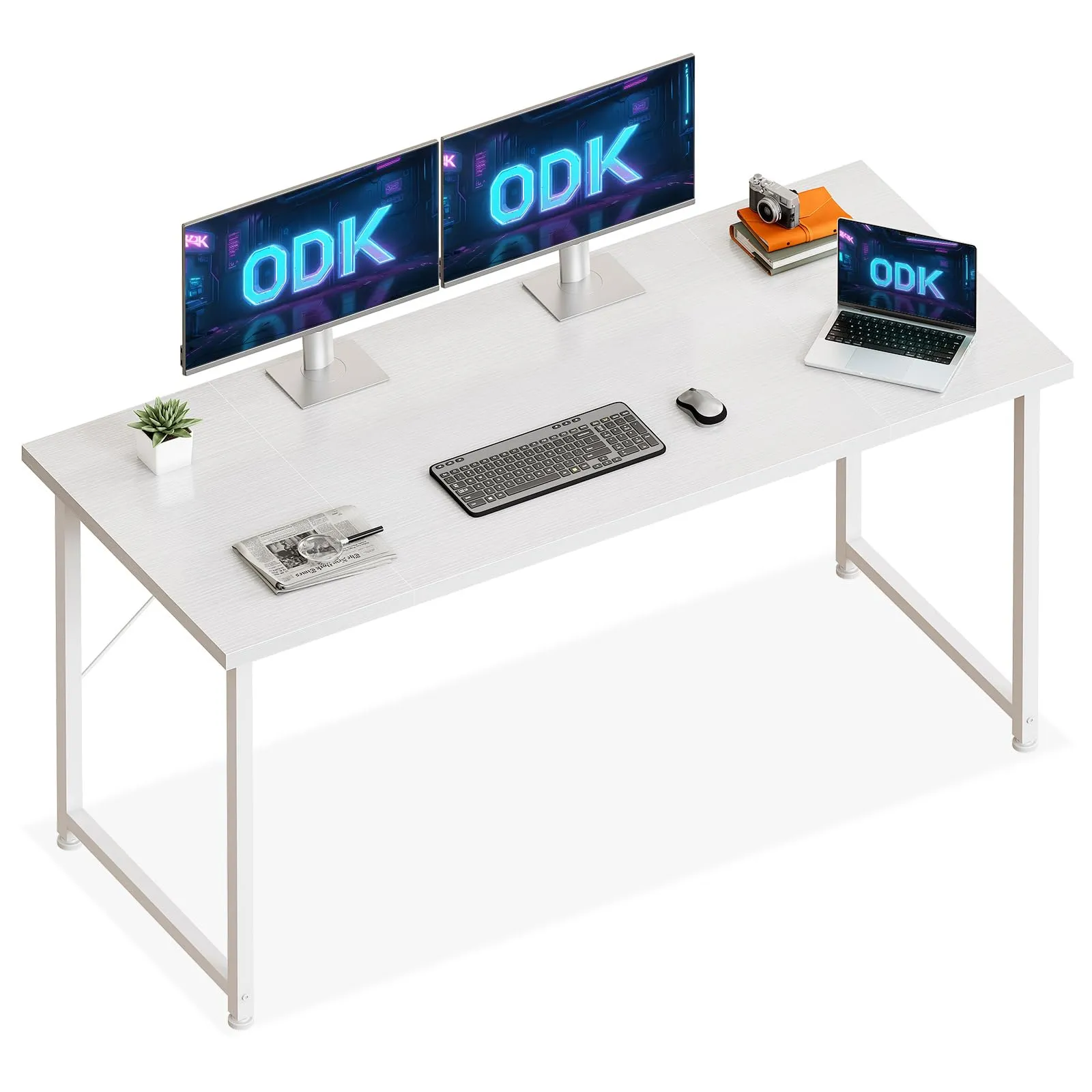 ODK Scrivania per Computer e Ufficio, 140 x 50 cm, Bianca - immagine 1