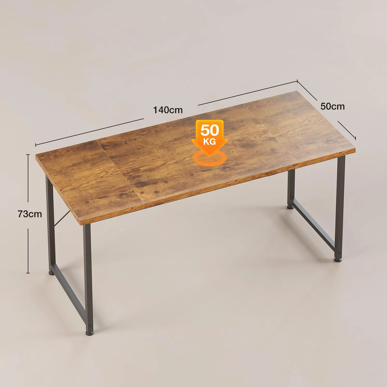 ODK Scrivania per Computer e Ufficio, 140 x 50 cm, Marrone - immagine 6