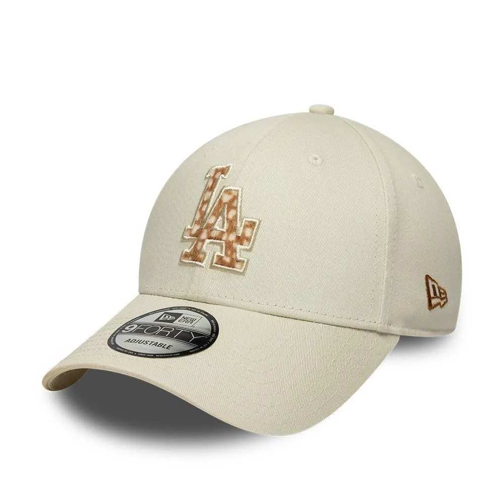 New Era Los Angeles Dodgers MLB 9Forty Faux Pony Infill Cap - Beige - immagine 1