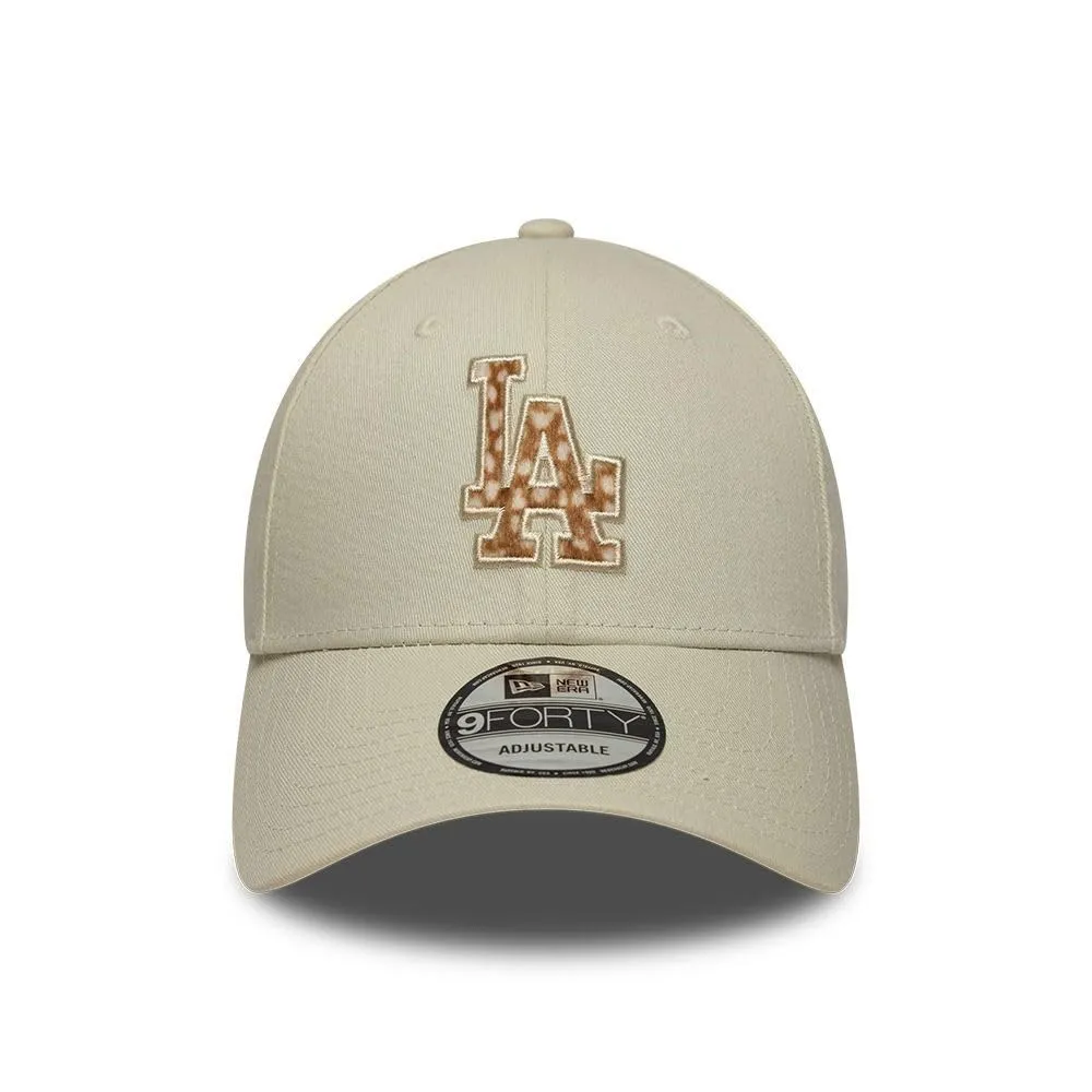 New Era Los Angeles Dodgers MLB 9Forty Faux Pony Infill Cap - Beige - immagine 2