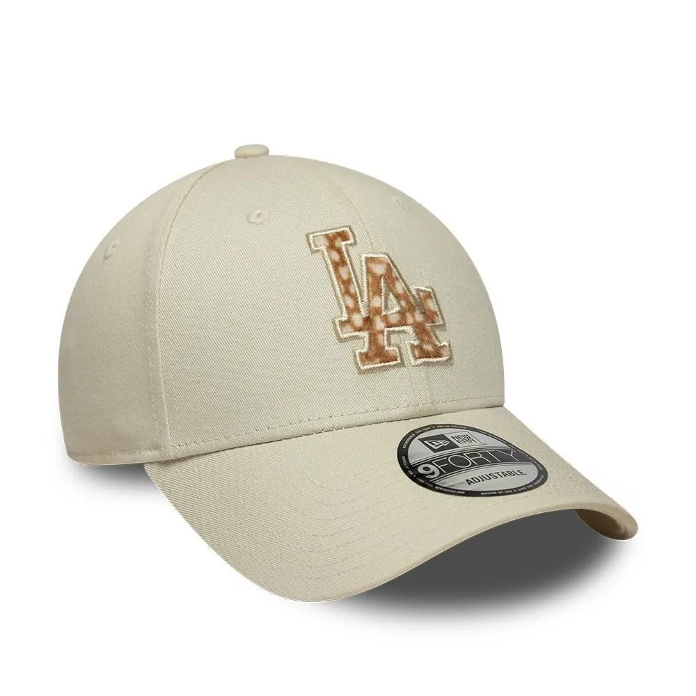 New Era Los Angeles Dodgers MLB 9Forty Faux Pony Infill Cap - Beige - immagine 3