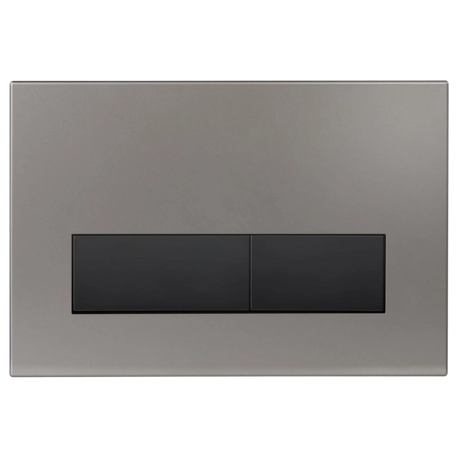 Mendorio Placca di Comando WC per Geberit Sigma, UP300 e UP320, Piastra Doppio Scarico, 246×164 mm, Grigio Scuro Opaco e Nero Opaco - immagine 1