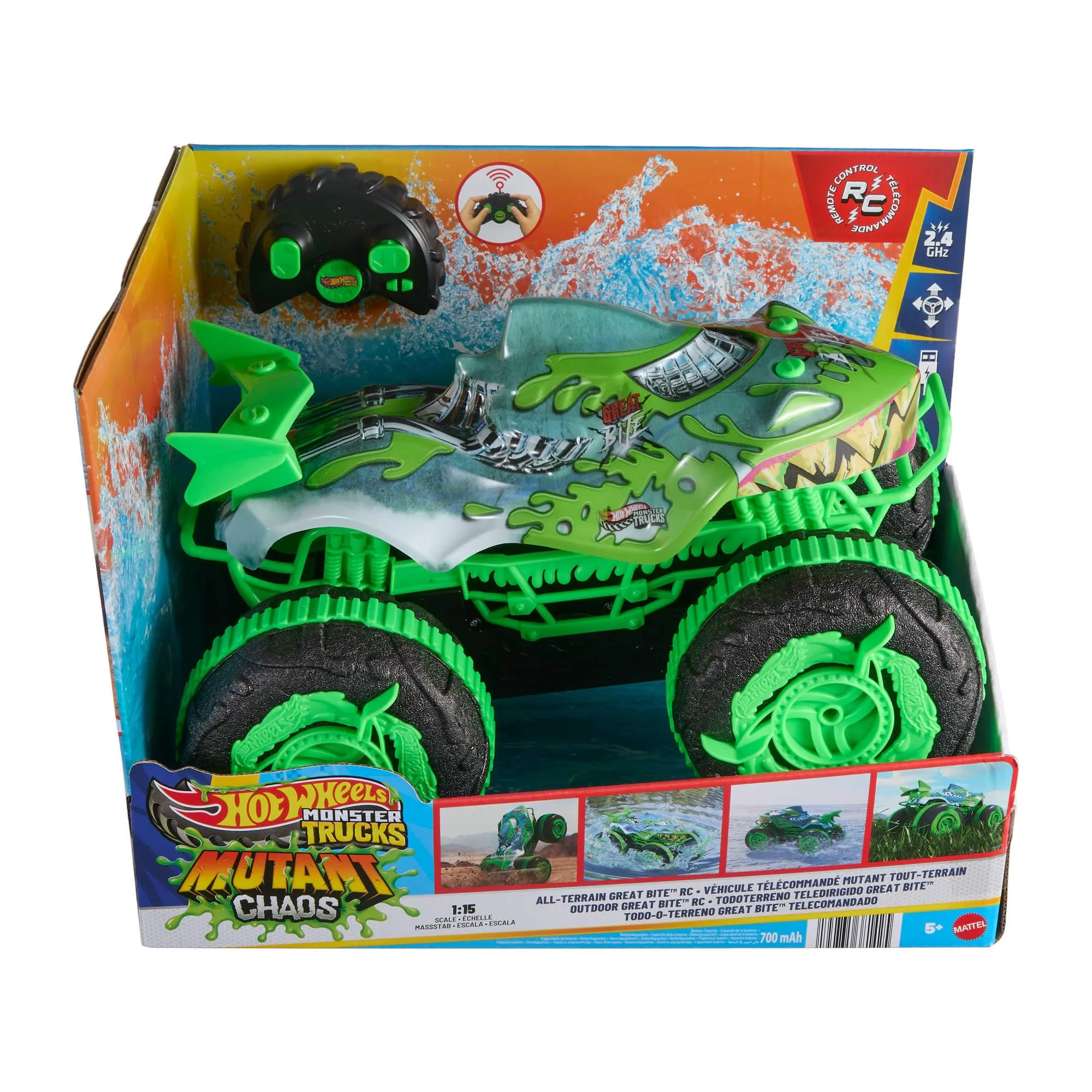 Hot Wheels Monster Trucks Mutant Chaos Great Bite All-Terrain RC - immagine 6