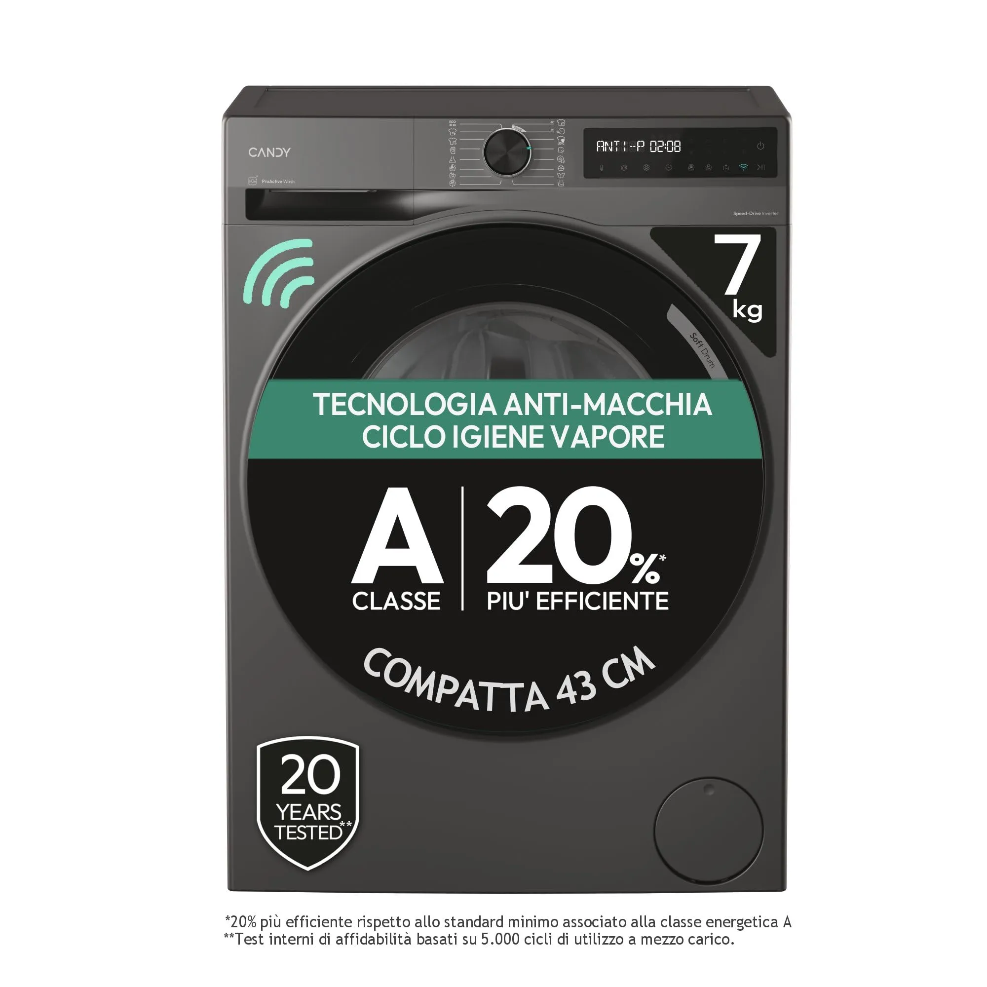 Candy ProWash 500 Lavatrice 7 kg, 1400 Giri, Classe A-20% - immagine 1