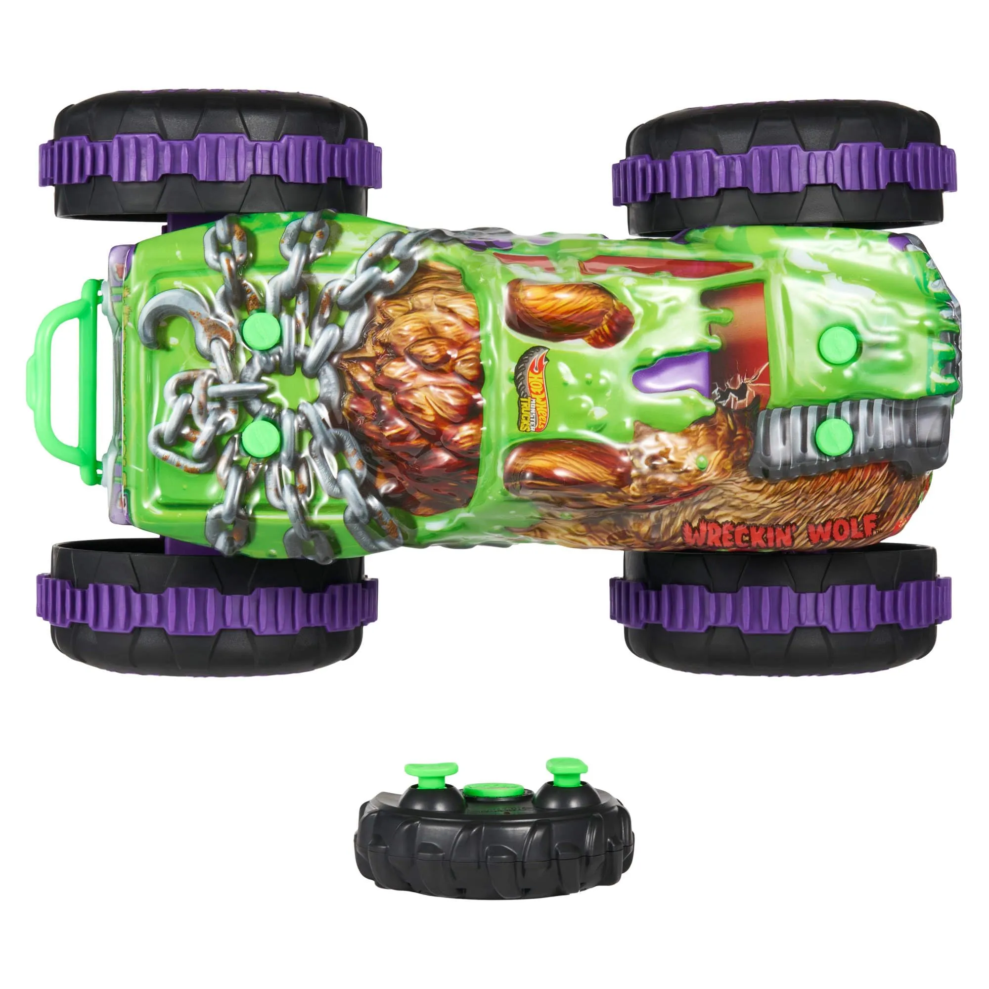 Hot Wheels Monster Trucks Mutant Chaos RC Wreckin’ Wolf JMM77 - immagine 2