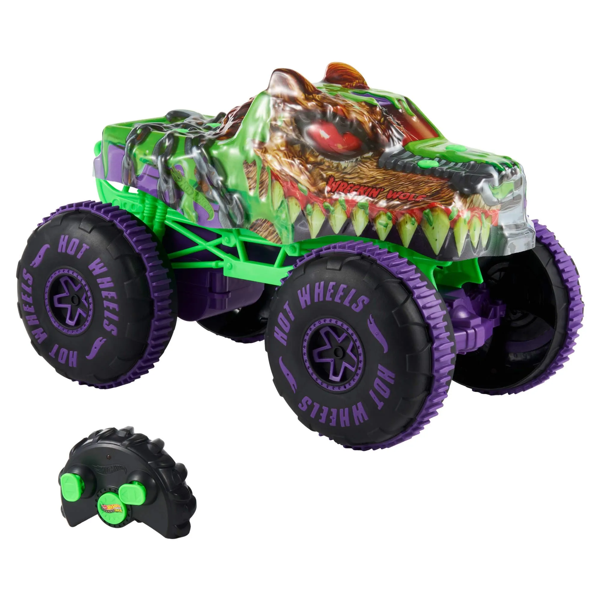 Hot Wheels Monster Trucks Mutant Chaos RC Wreckin’ Wolf JMM77 - immagine 3