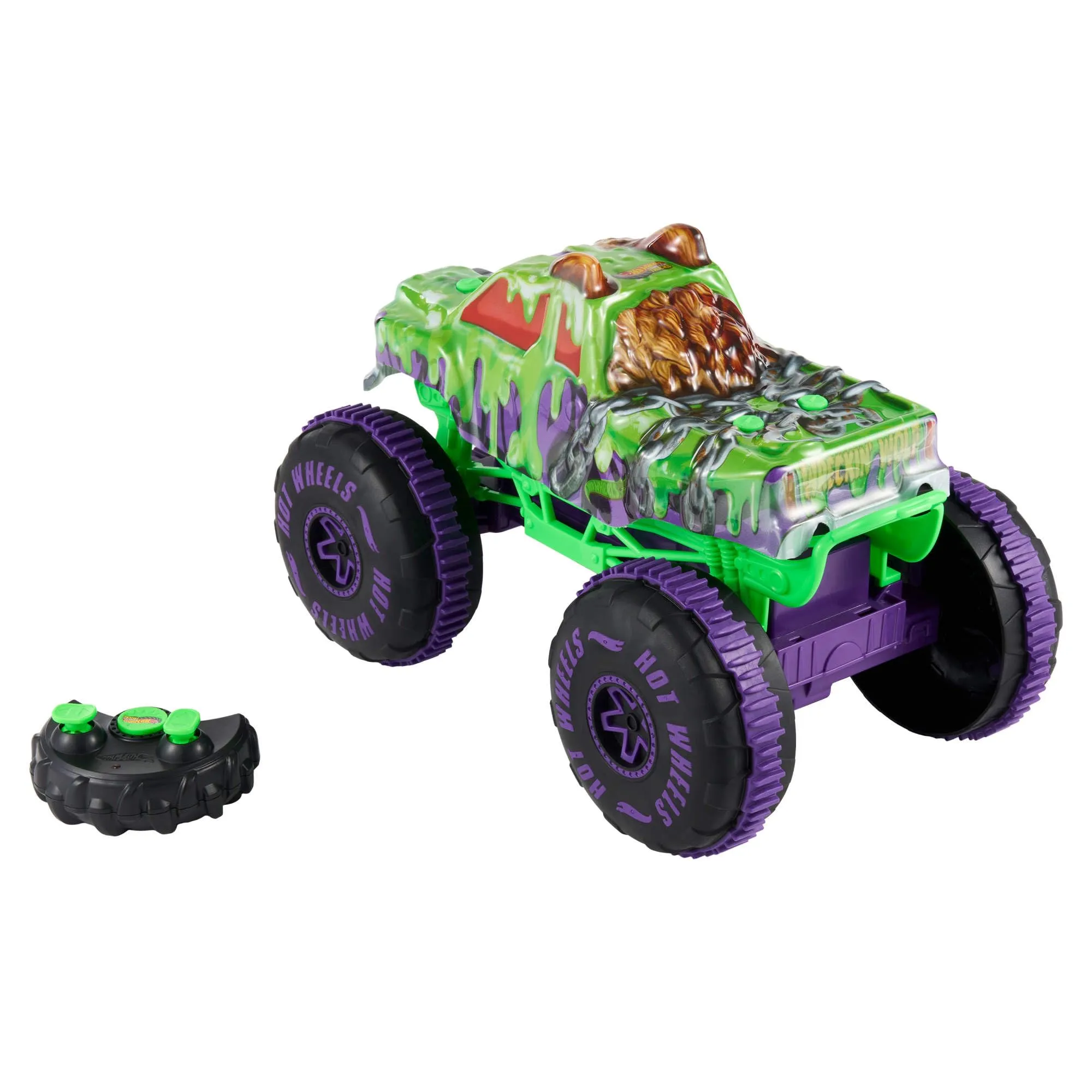 Hot Wheels Monster Trucks Mutant Chaos RC Wreckin’ Wolf JMM77 - immagine 5