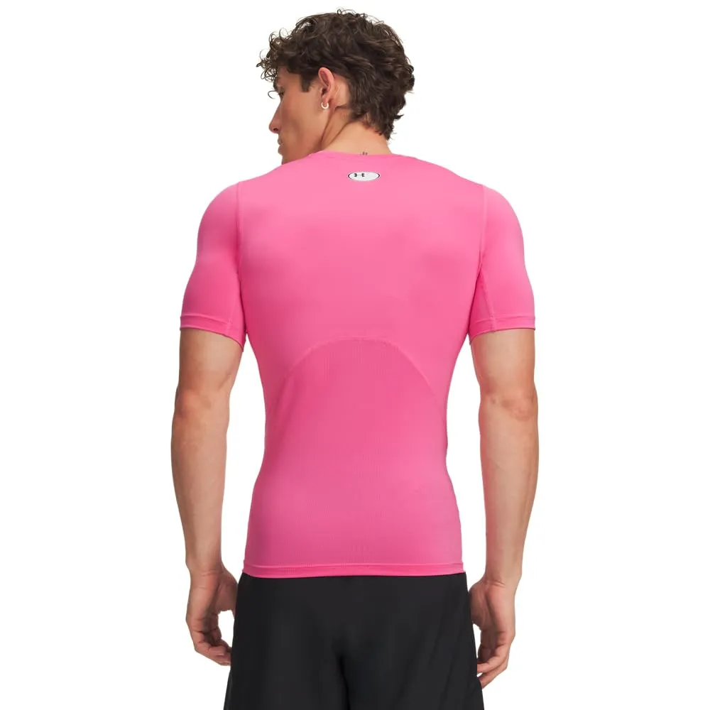Under Armour Men's Heatgear Compression Shirt - Pink Frenzy/White - L - immagine 2