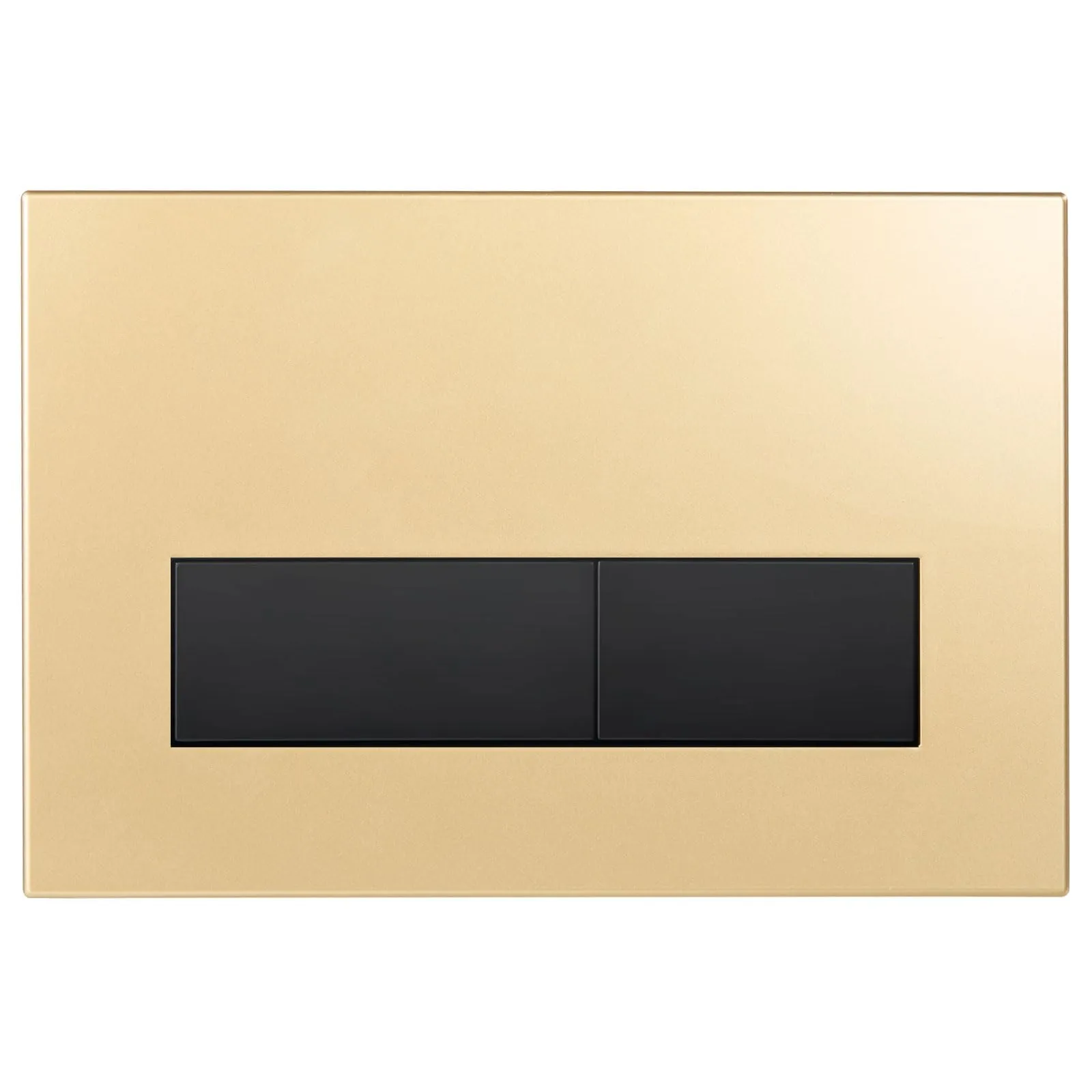 Mendorio Placca di Comando WC per Geberit Sigma, UP300 e UP320, Piastra Doppio Scarico, 246×164 mm, Oro Opaco e Nera Opaco - immagine 1