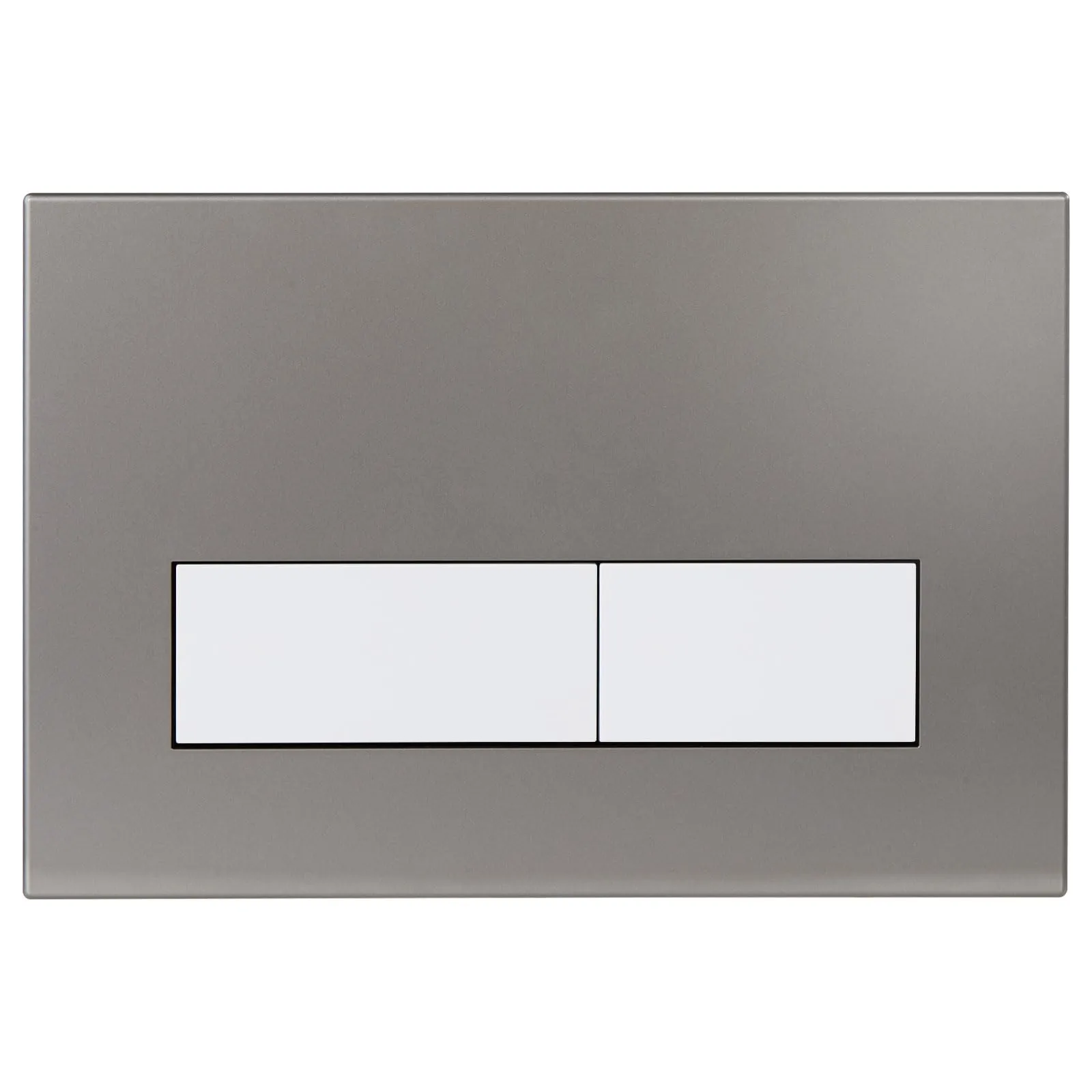 Mendorio Placca di Comando WC Compatibile con Geberit Sigma, UP300 e UP320, Doppio Scarico, 246×164 mm, Grigio Scuro Opaco e Bianco Opaco Pulsante - immagine 1