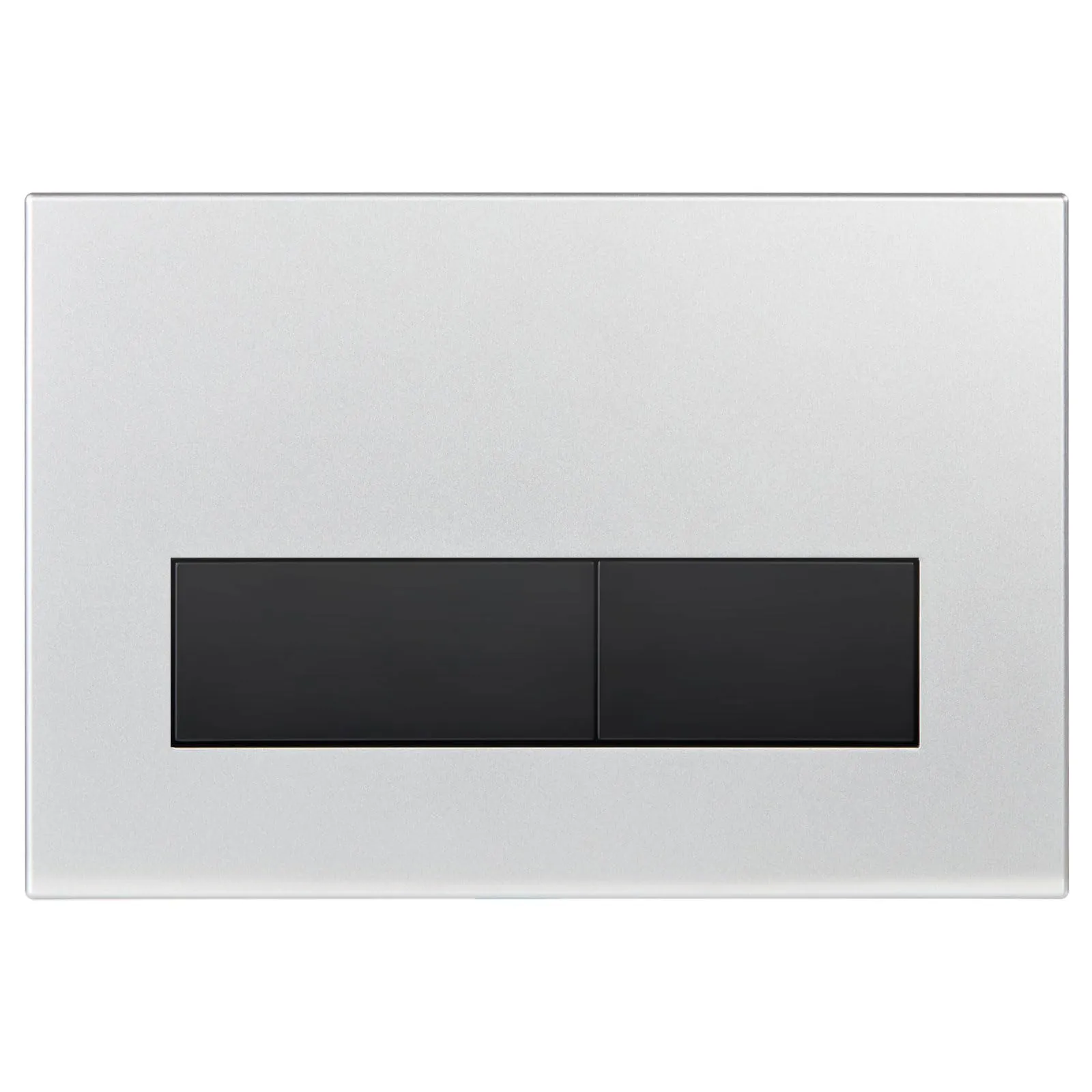 Mendorio Placca di Comando WC per Geberit Sigma, UP300 e UP320, Piastra Doppio Scarico, 246×164 mm, Argento Opaco e Nero Opaco - immagine 1