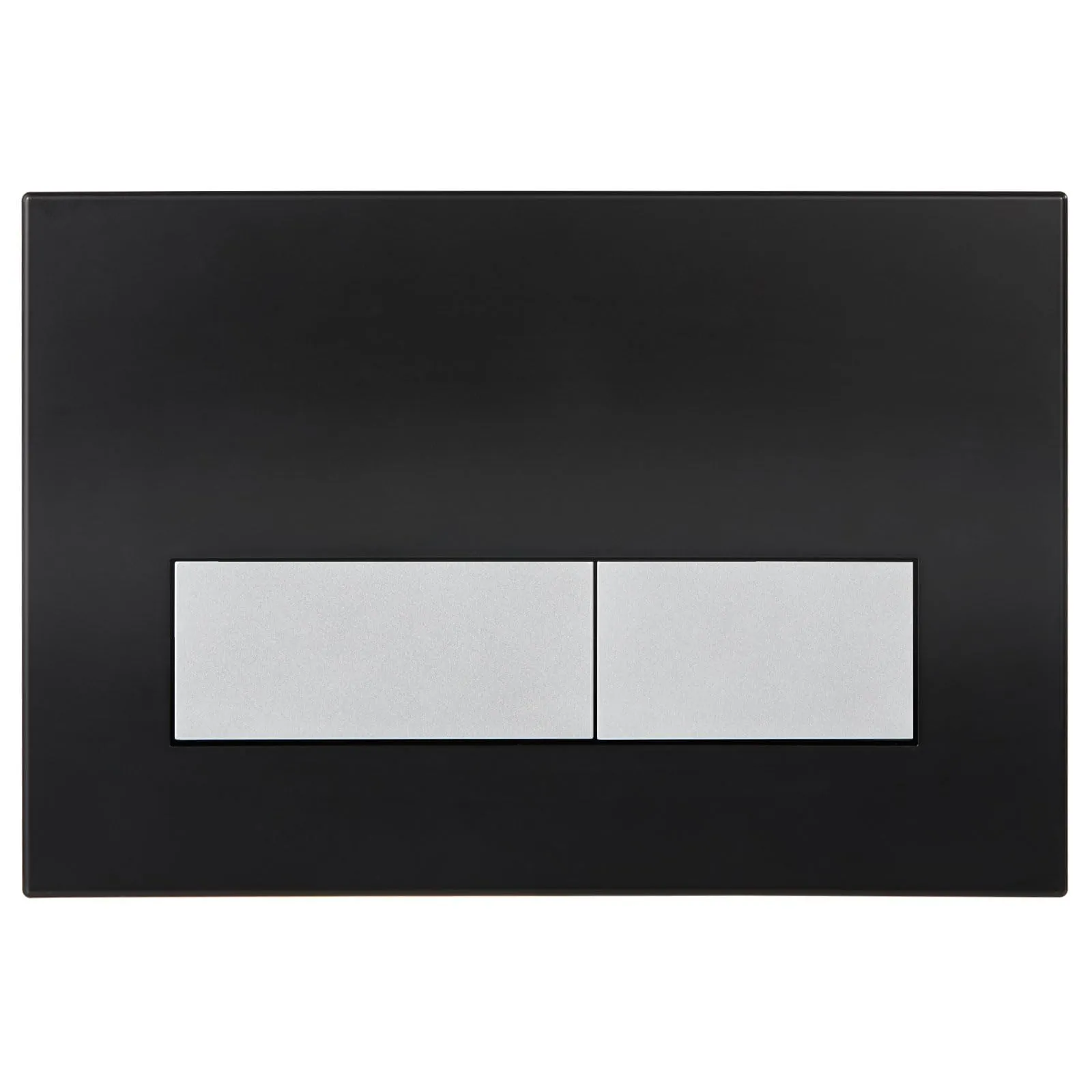 Mendorio Placca di Comando WC Compatibile con Geberit Sigma, UP300 e UP320, Piastra Doppio Scarico, 246×164 mm, Nero Opaco e Argento Opaco - immagine 1