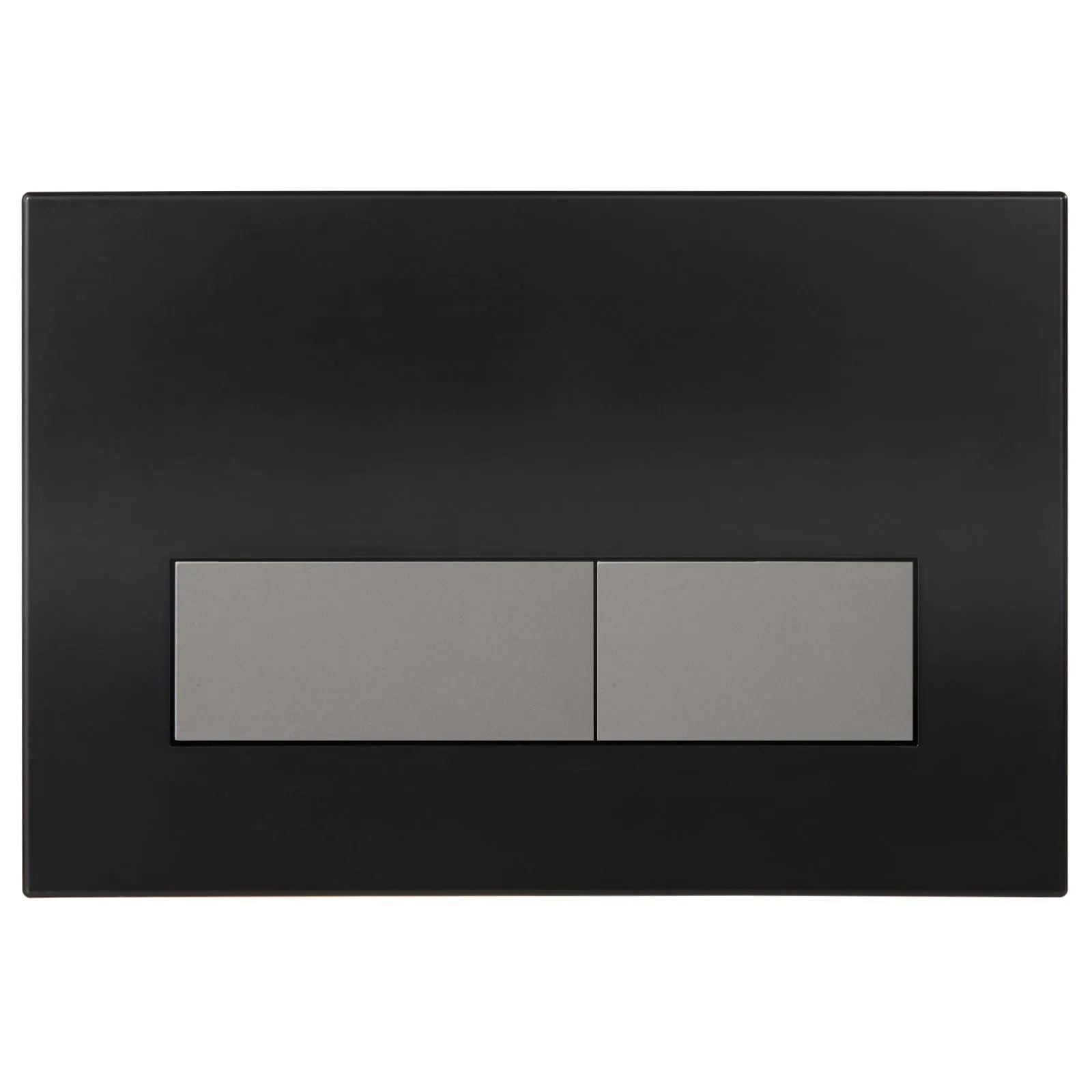 Mendorio Placca di Comando WC per Geberit Sigma, UP300 e UP320, Piastra Doppio Scarico, 246×164 mm, Nero Opaco e Grigio Scuro Opaco - immagine 1