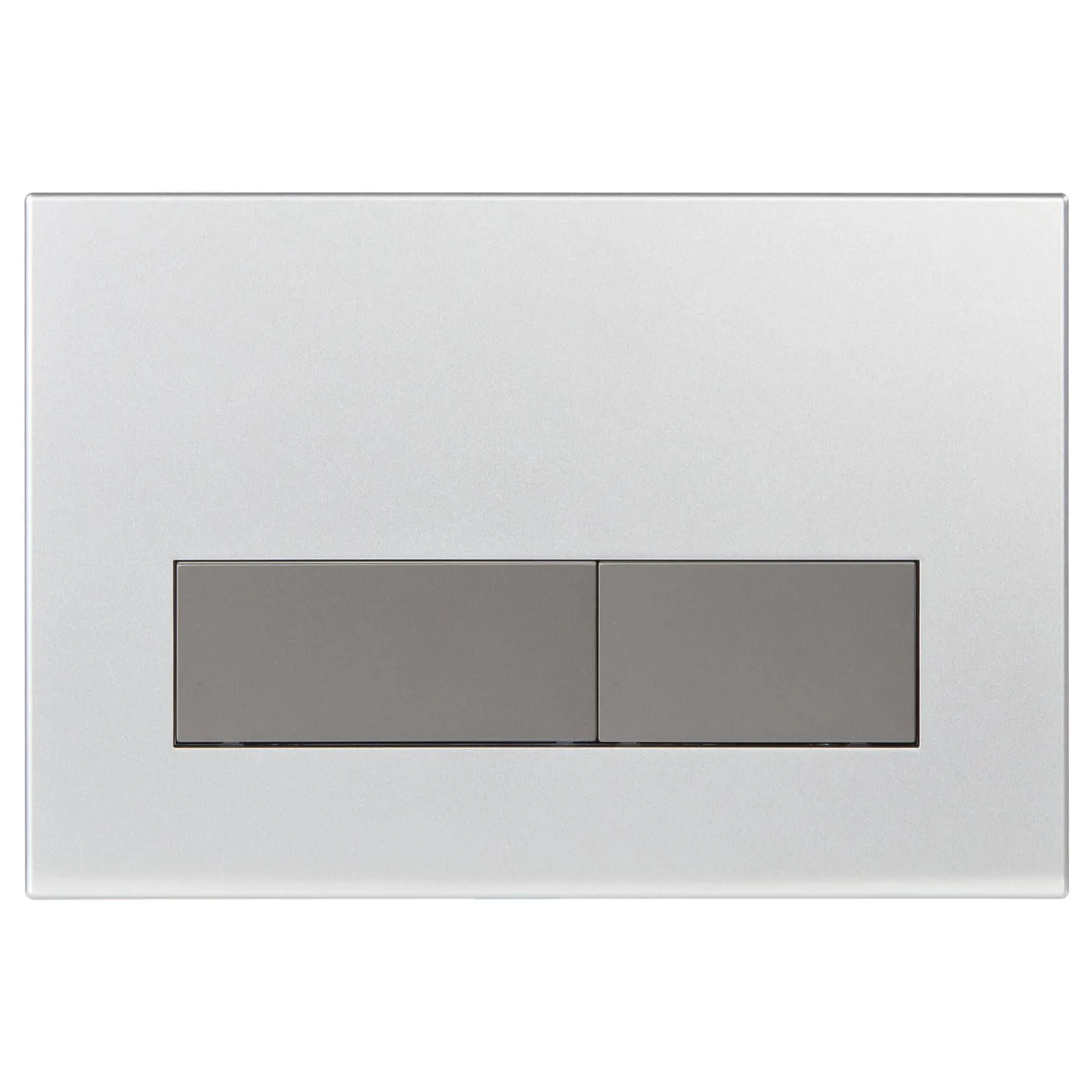 Mendorio Placca di Comando WC per Geberit Sigma, UP300 e UP320, Piastra Doppio Scarico, 246×164 mm, Argento Opaco e Grigio Scuro Opaco - immagine 1