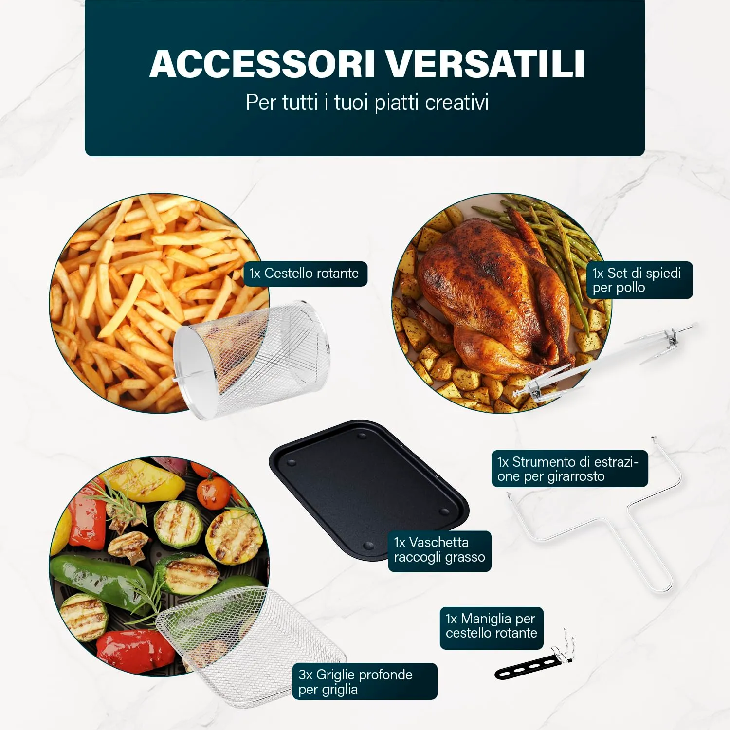 Princess Airfryer Oven Vision 12,6 L 1800 W 01.182288.01.001 - immagine 8