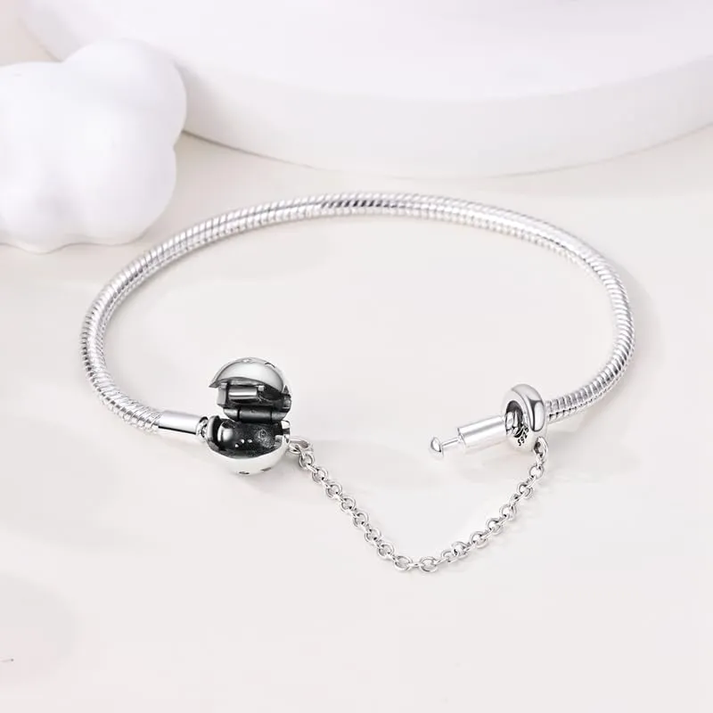 KUNSIR Bracciale Snake in Argento Sterling 925 per Ciondoli Compatibile con Pandora - immagine 2