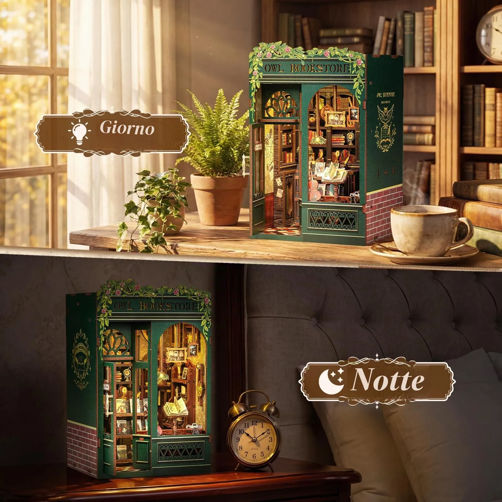 CUTEBEE Book Nook Kit Own Bookstore 1:12 Miniature House BE-SD02 - immagine 5