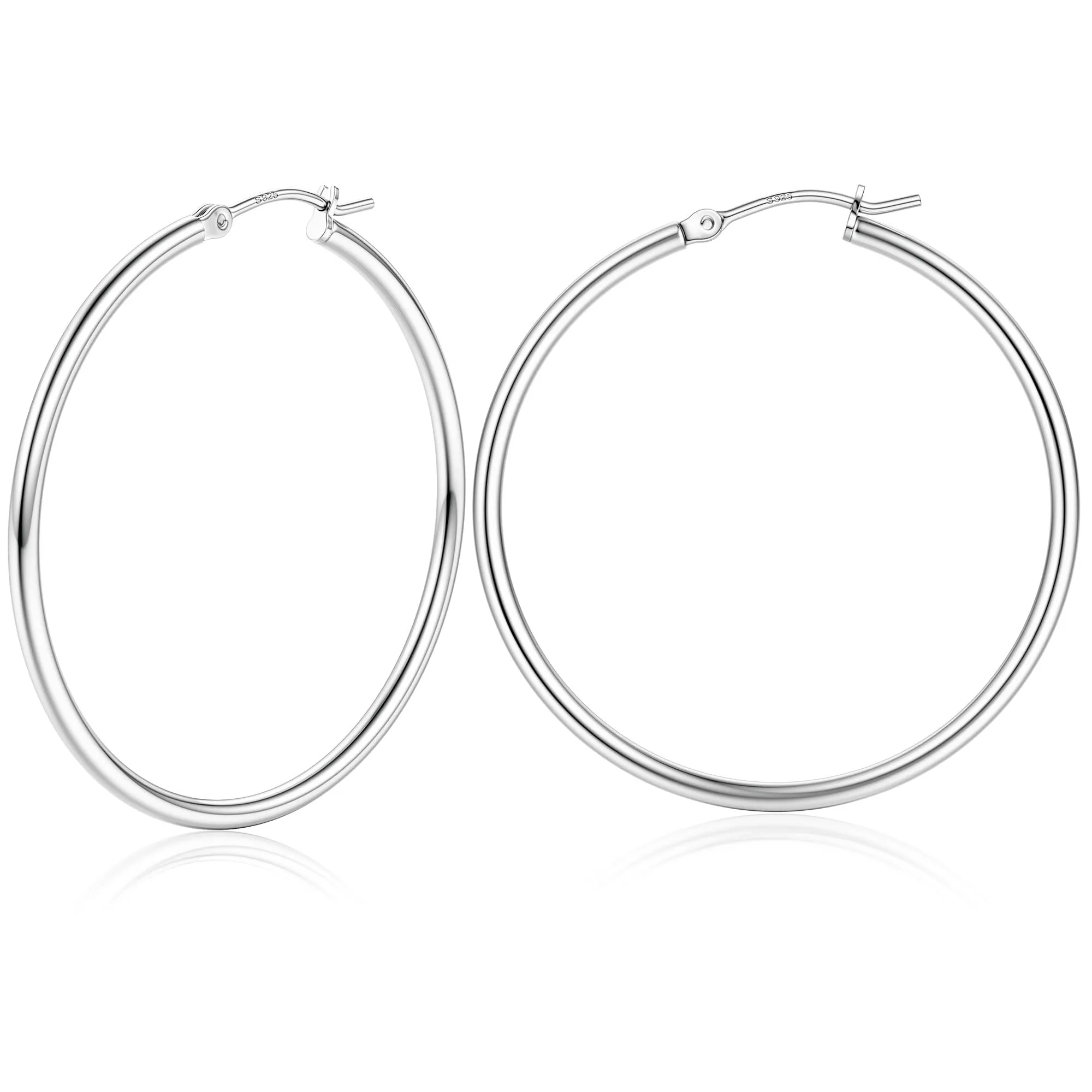 Chriscoco Orecchini Cerchio Argento 925 70mm - immagine 1